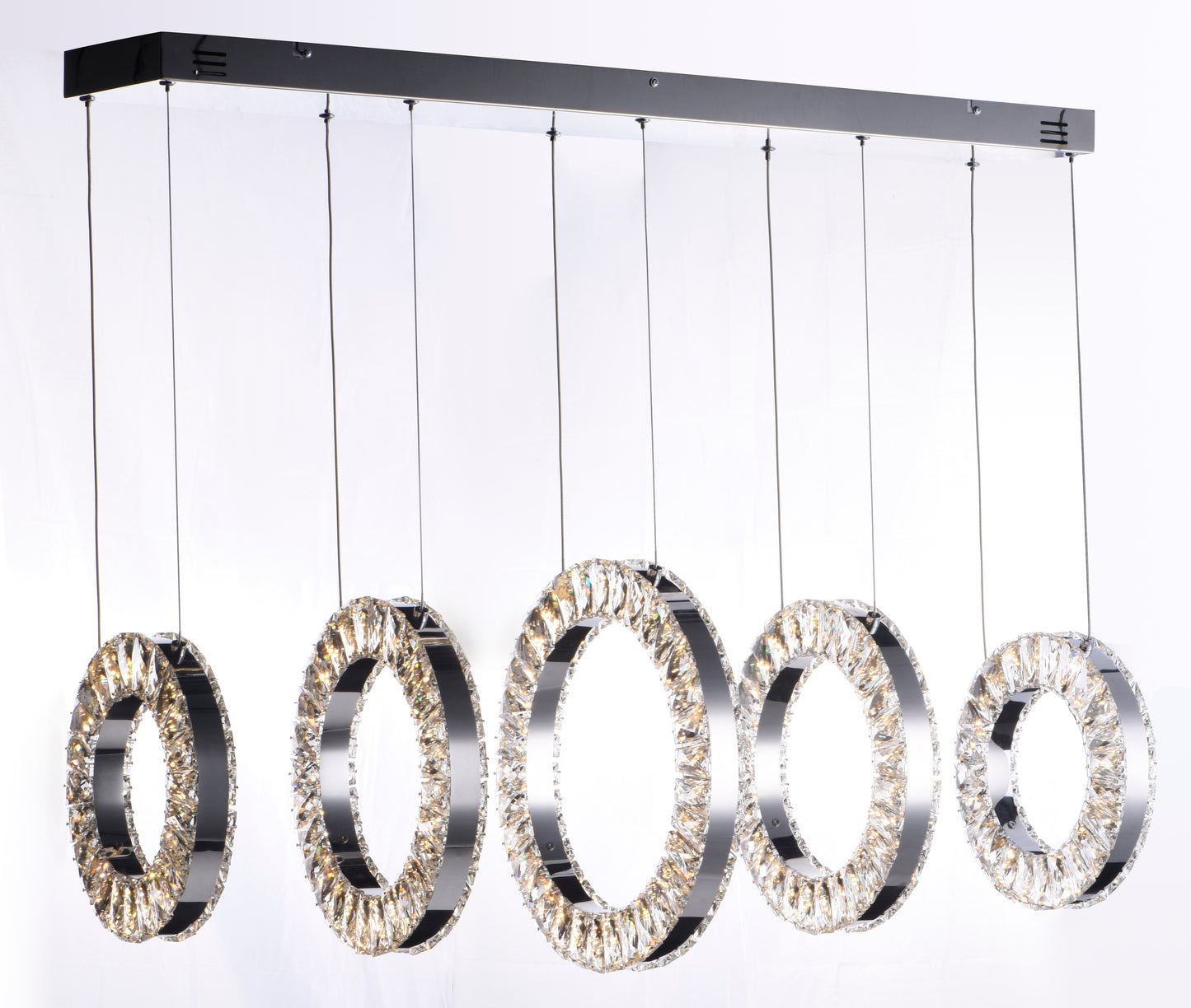 Charm 5-Light LED Linear Pendant Polished Chrome by ET2