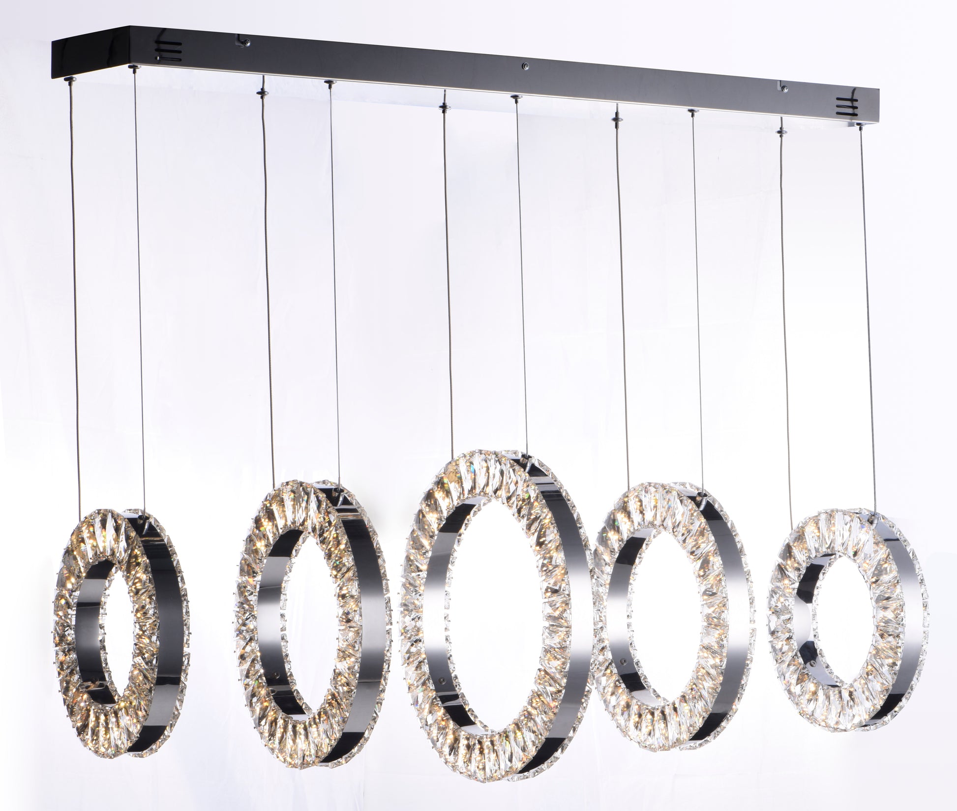 Charm 5-Light LED Linear Pendant Polished Chrome by ET2