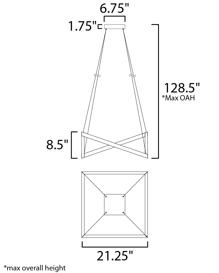 Stealth LED Pendant Black by ET2