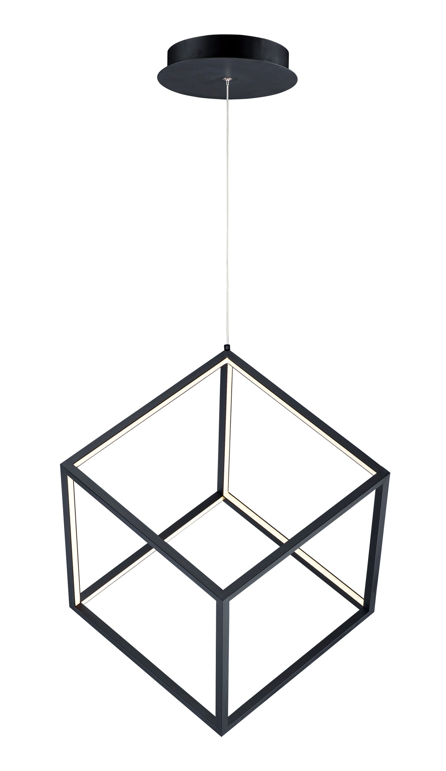 4 Square LED Pendant Black by ET2