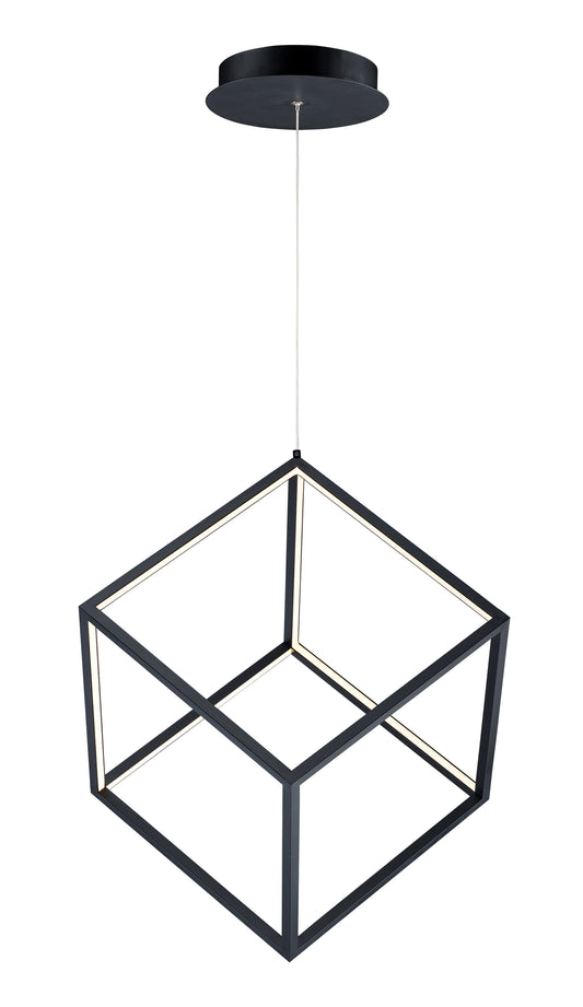 4 Square LED Pendant Black by ET2