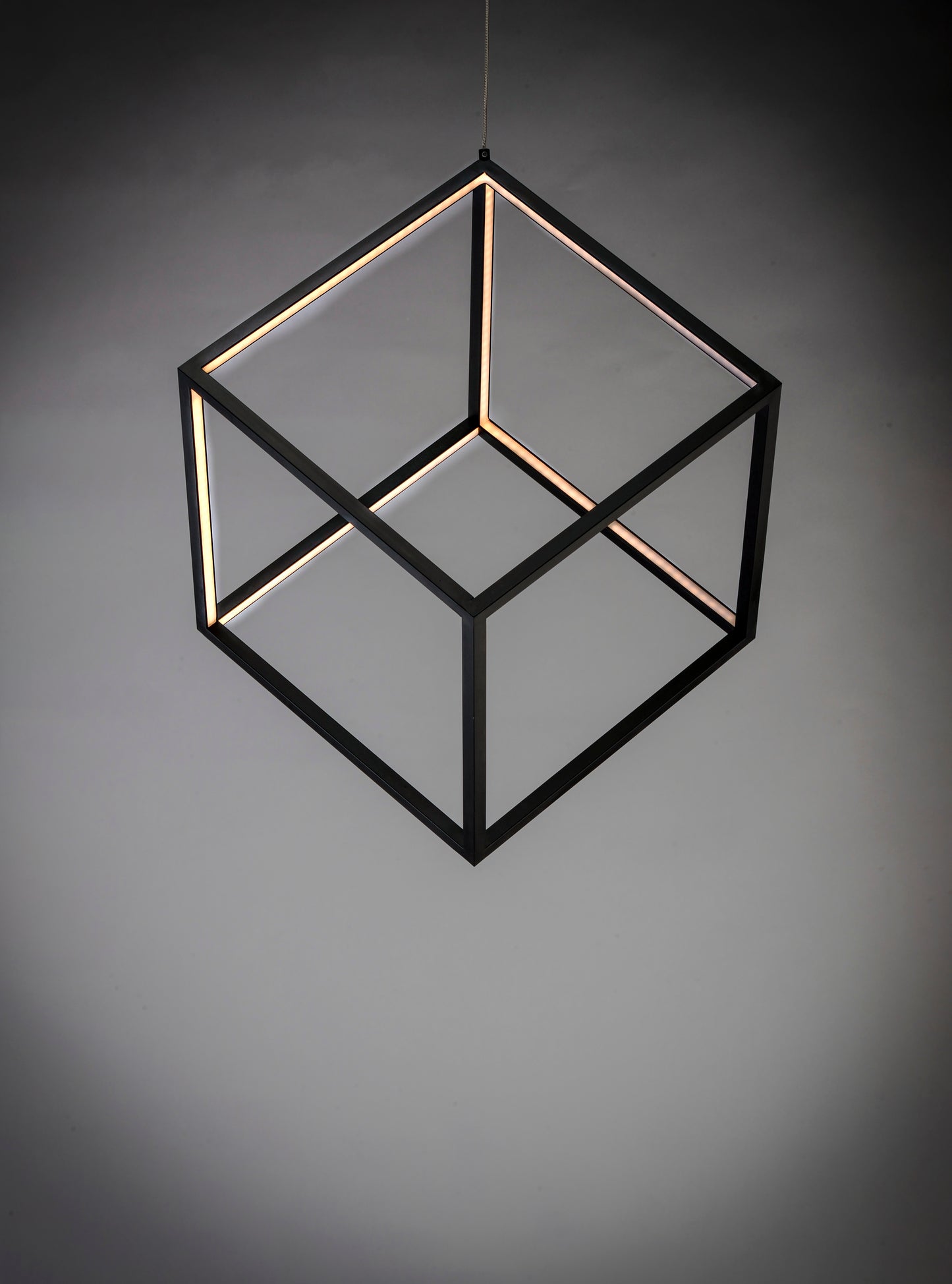 4 Square LED Pendant Black by ET2