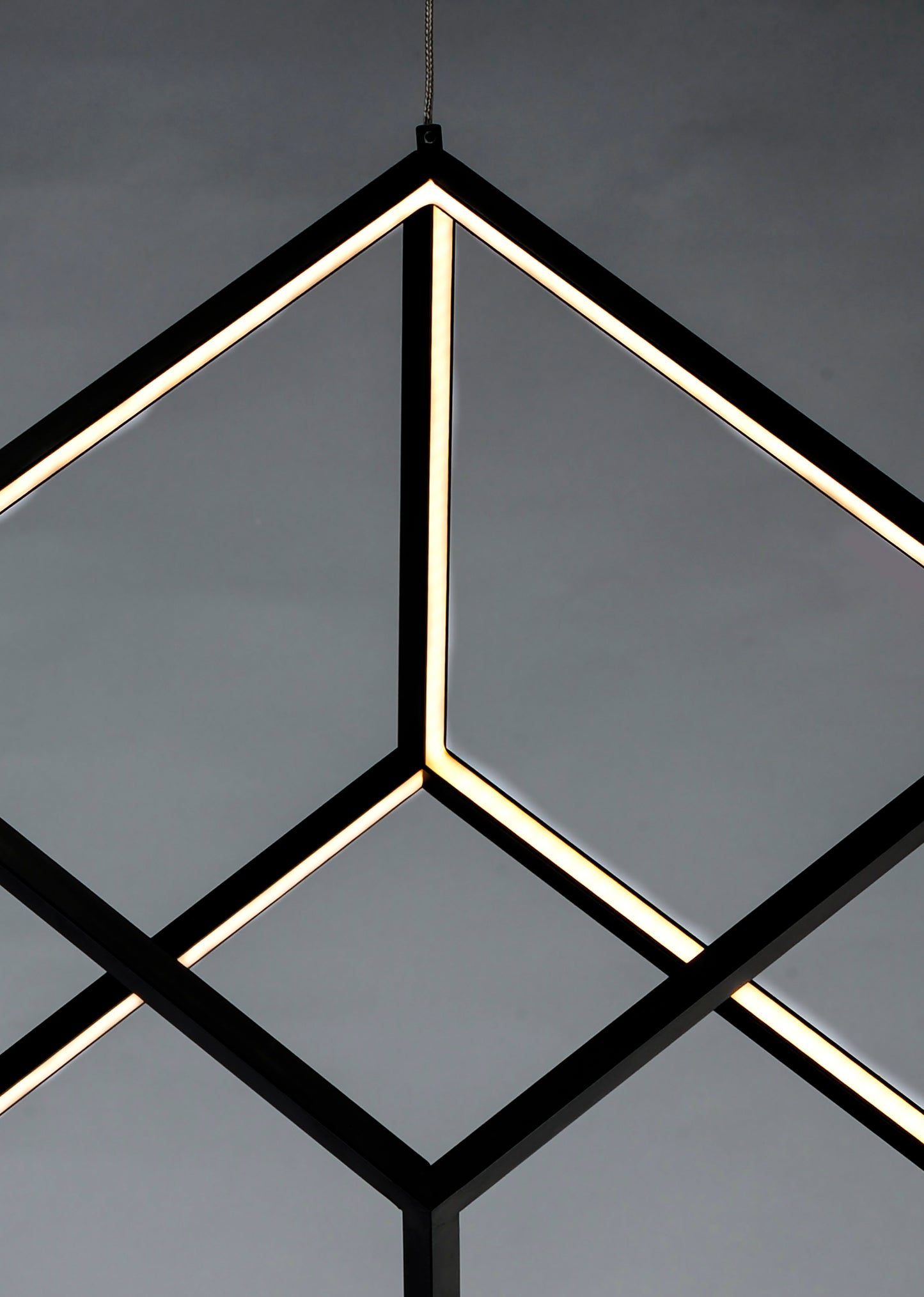 4 Square LED Pendant Black by ET2