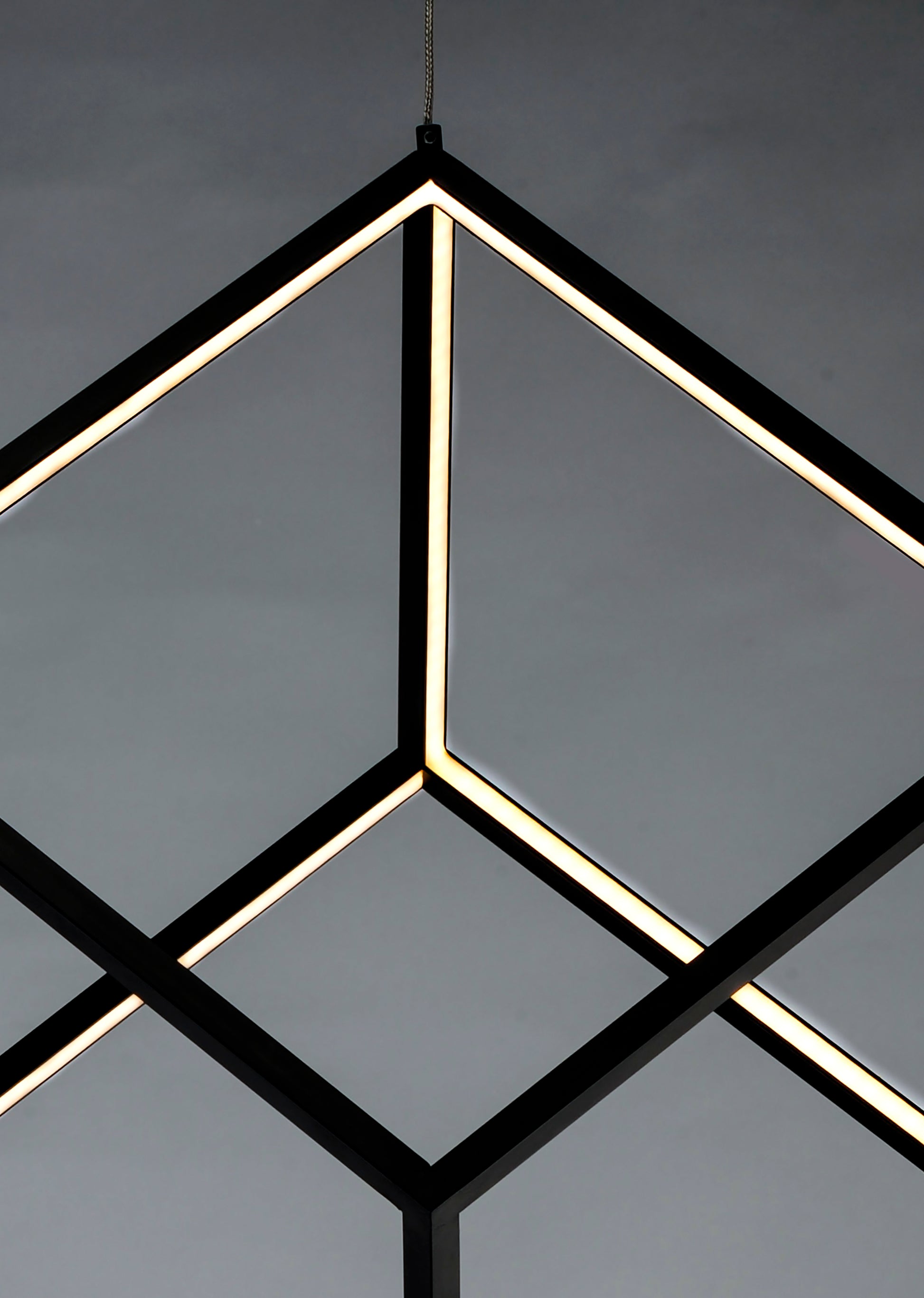 4 Square LED Pendant Black by ET2