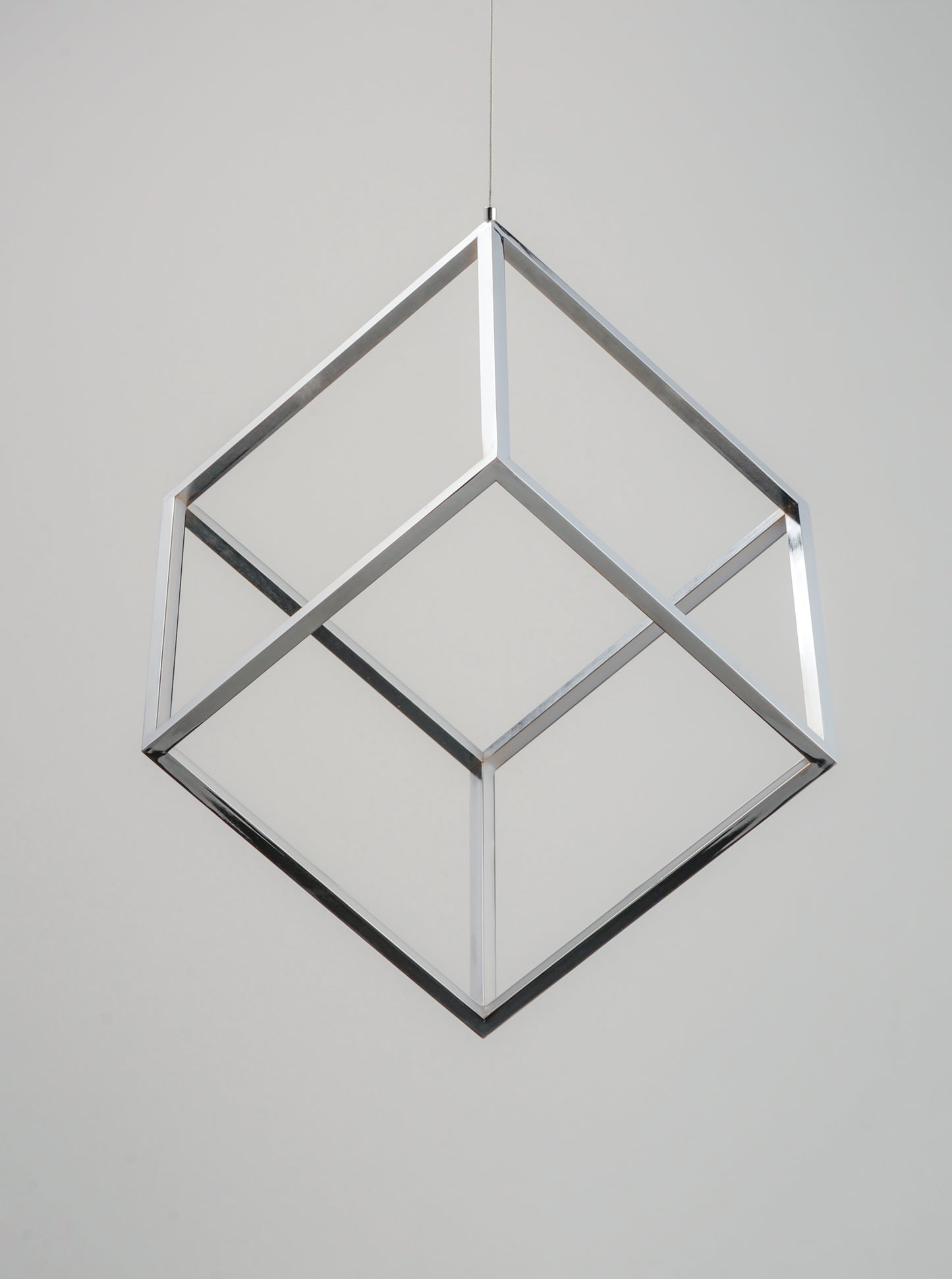 4 Square LED Pendant Polished Chrome by ET2