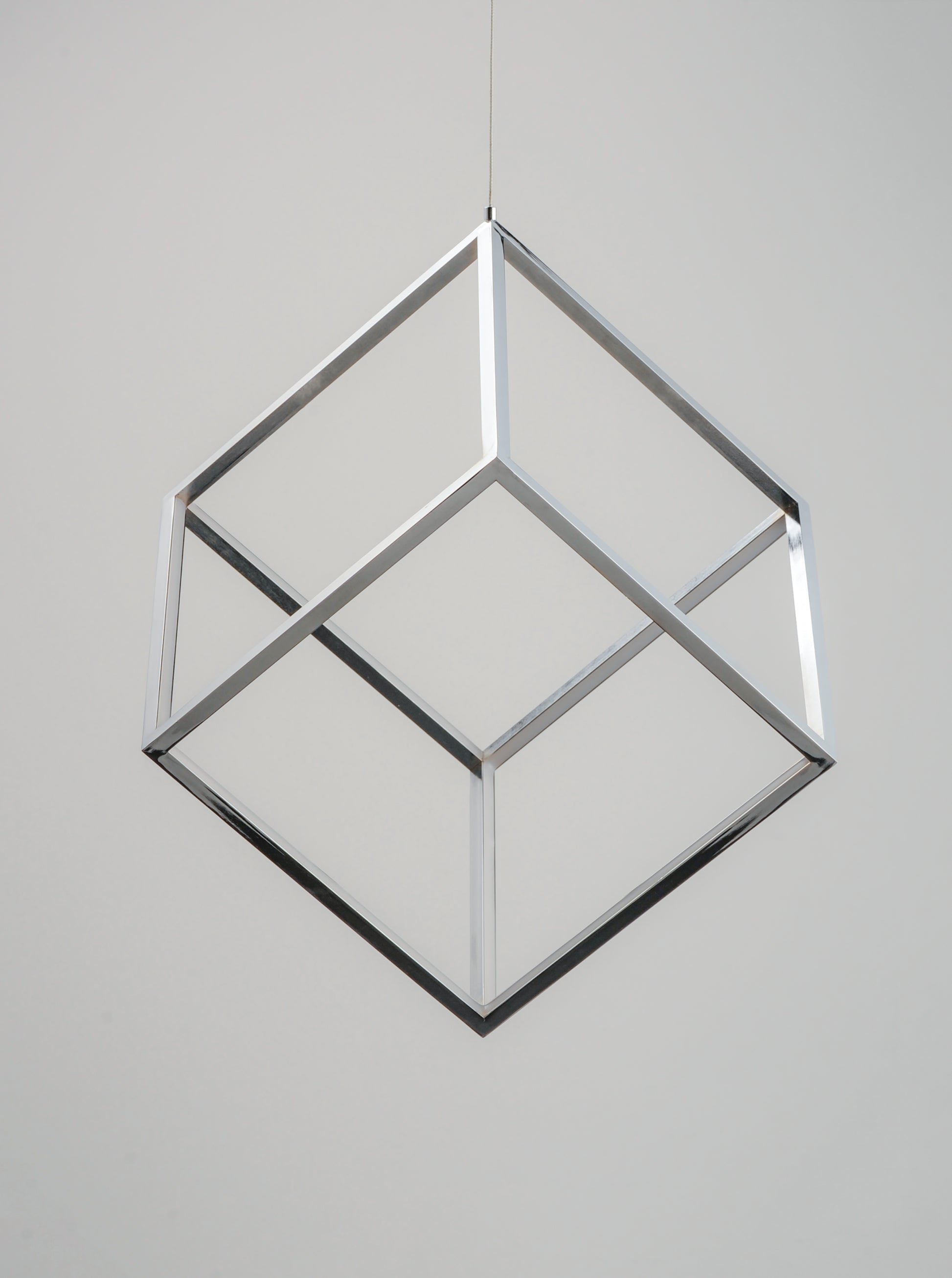 4 Square LED Pendant Polished Chrome by ET2