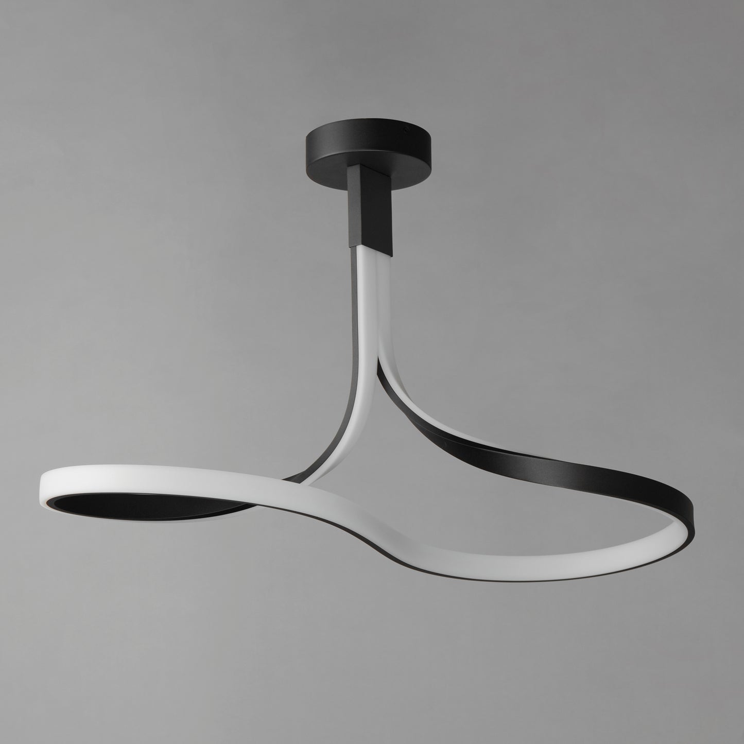Serpentine LED Semi-Flush Mount Black by ET2