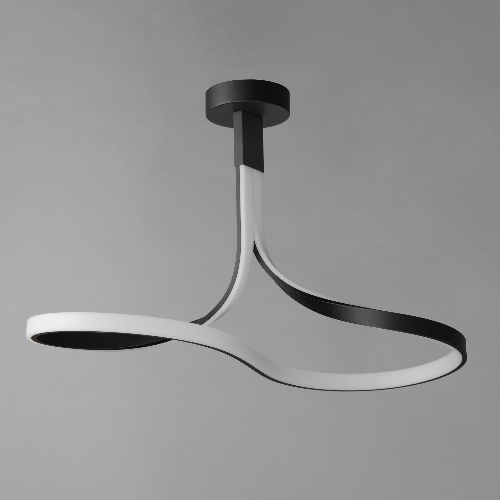 Serpentine LED Semi-Flush Mount Black by ET2