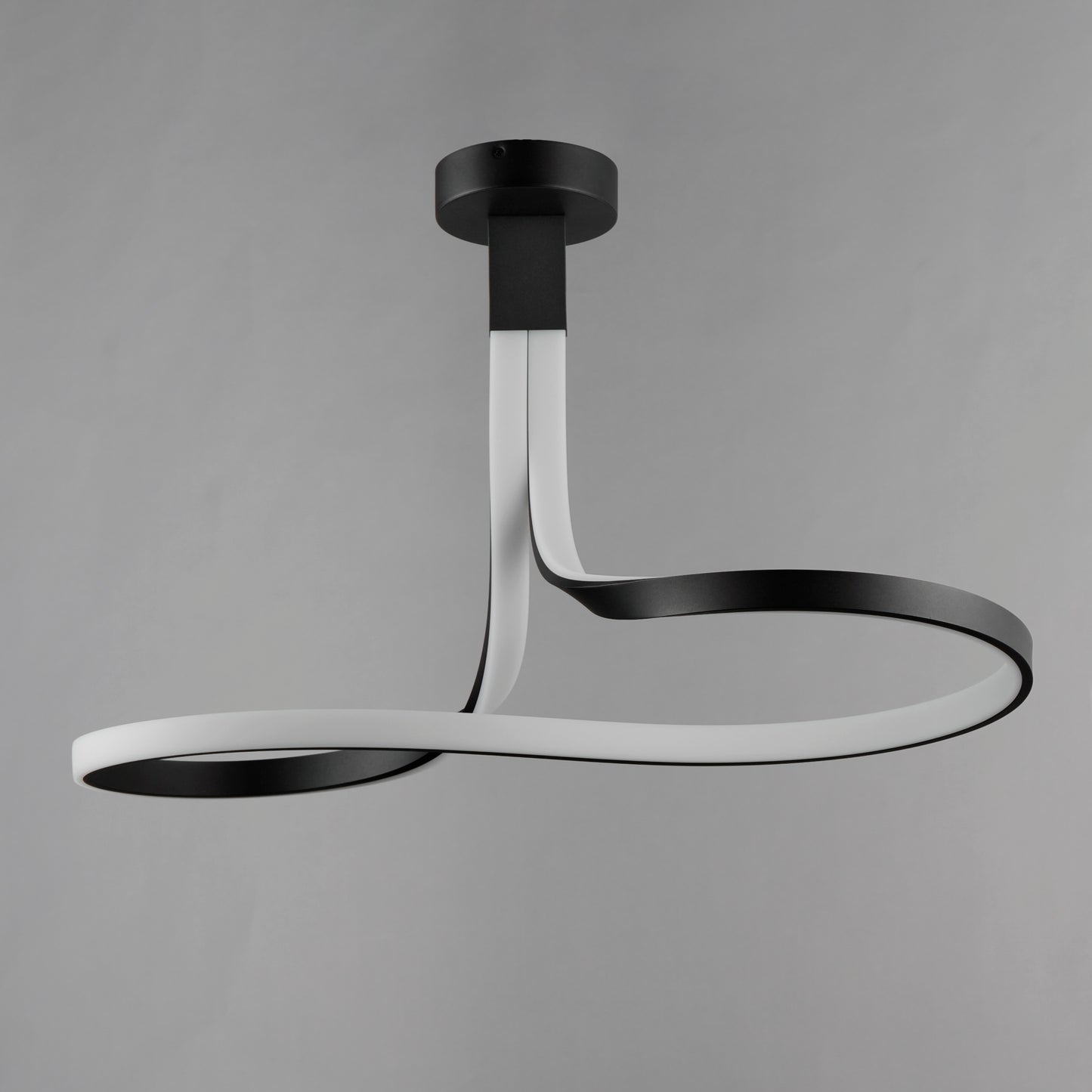 Serpentine LED Semi-Flush Mount Black by ET2