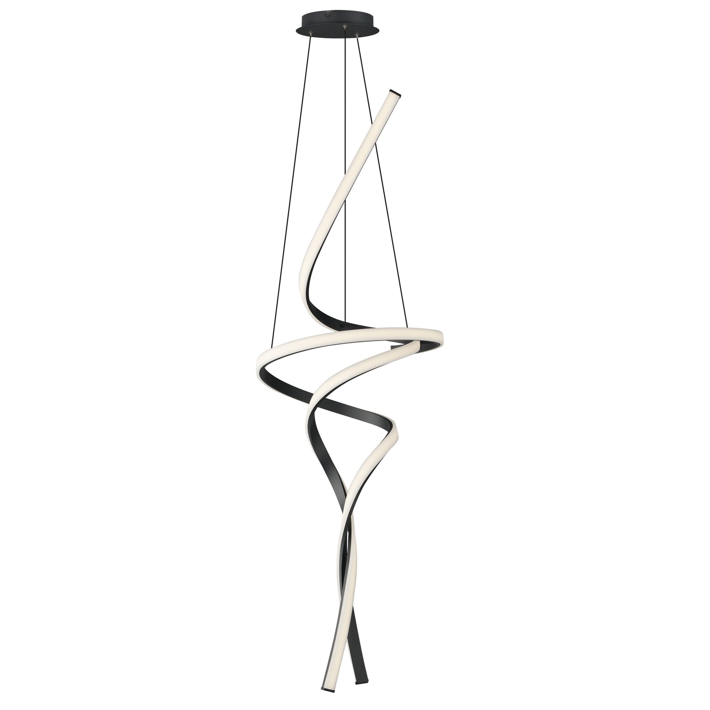 Serpentine 60" Vertical Pendant Black by ET2