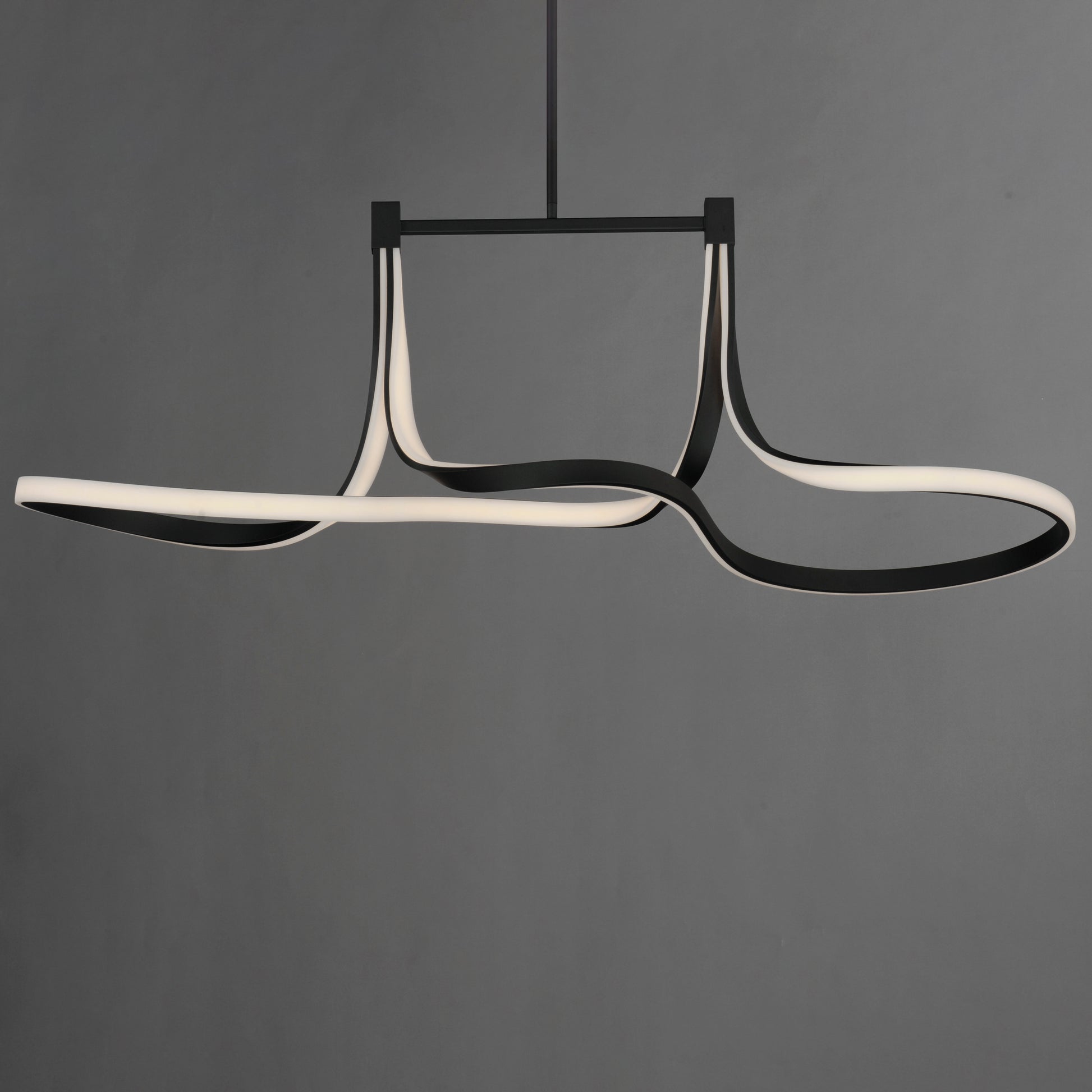 Serpentine Linear LED Pendant Black by ET2