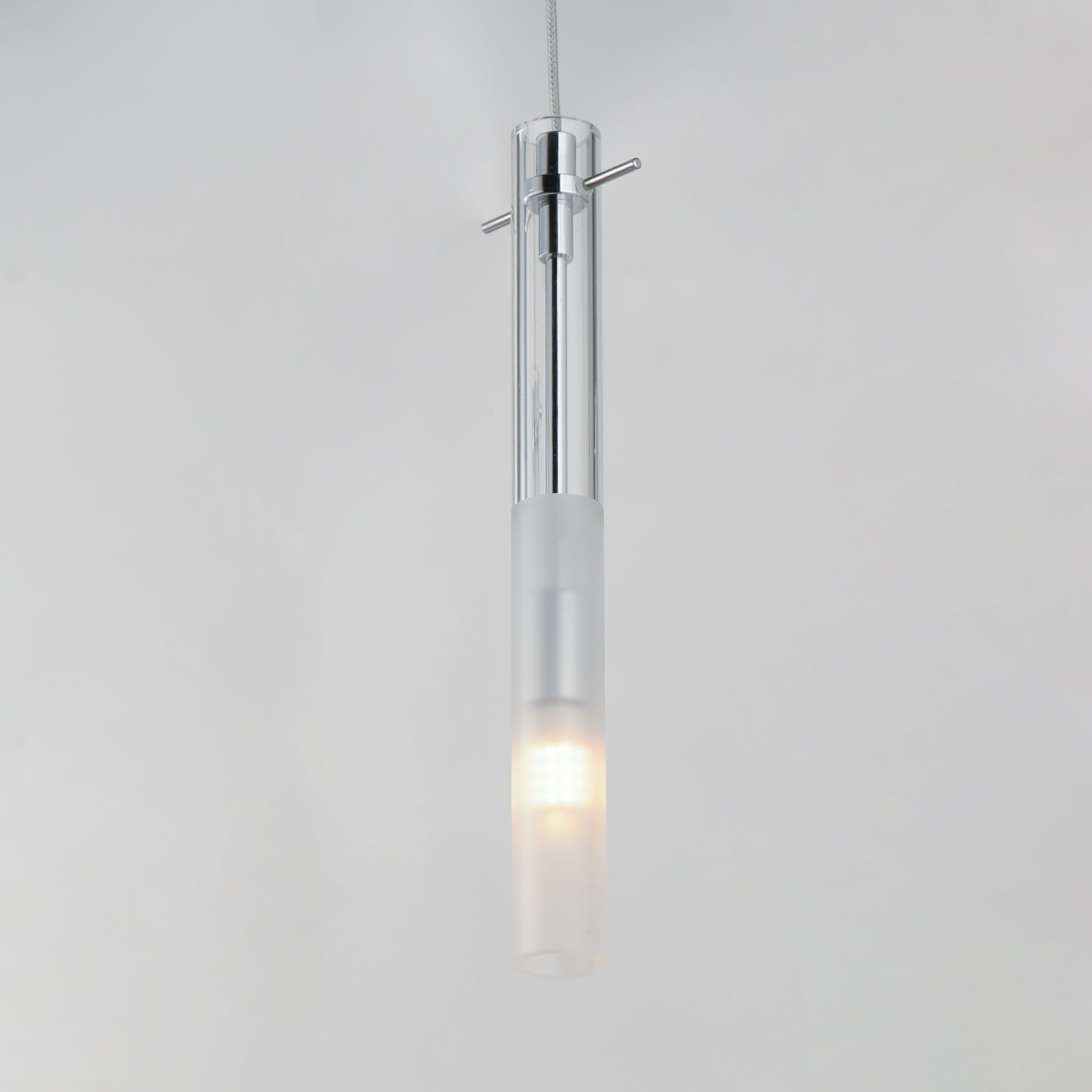 Pipette 12" LED Pendant Polished Chrome by ET2
