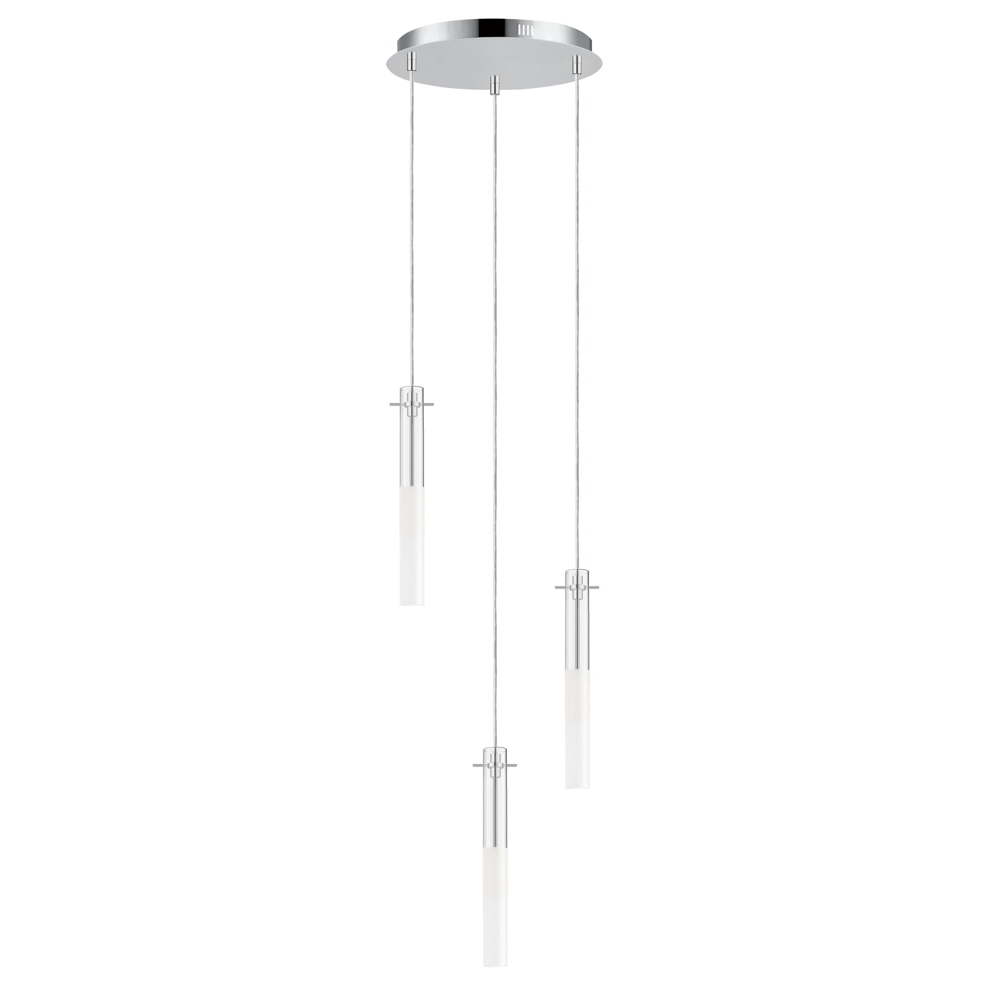 Pipette 3-Light LED Pendant Polished Chrome by ET2