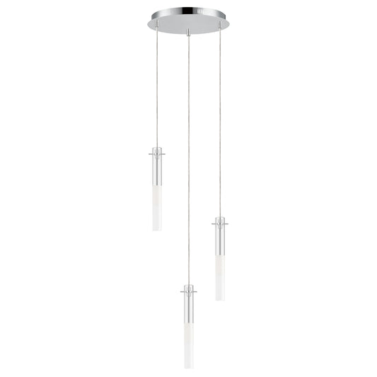 Pipette 3-Light LED Pendant Polished Chrome by ET2