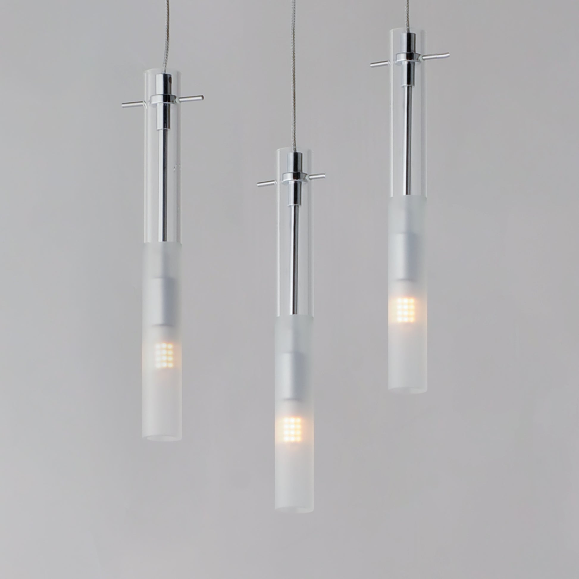 Pipette 3-Light LED Pendant Polished Chrome by ET2