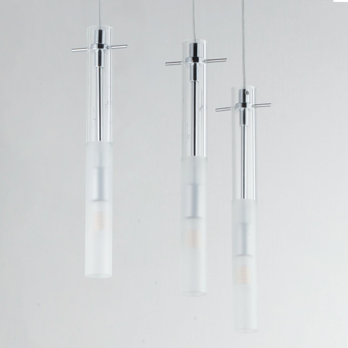 Pipette 3-Light LED Pendant Polished Chrome by ET2