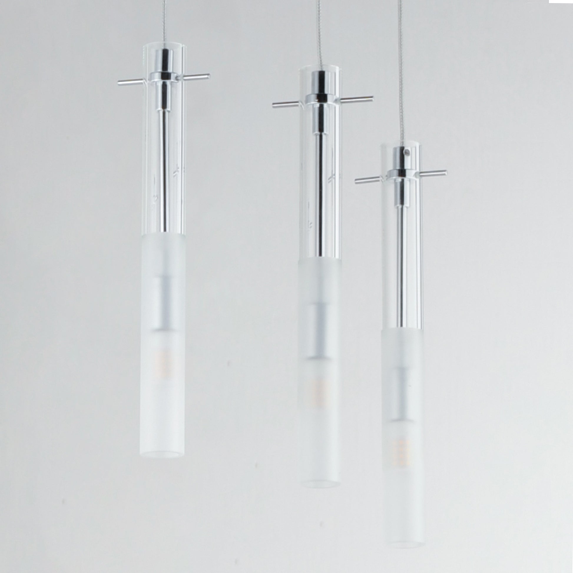Pipette 3-Light LED Pendant Polished Chrome by ET2