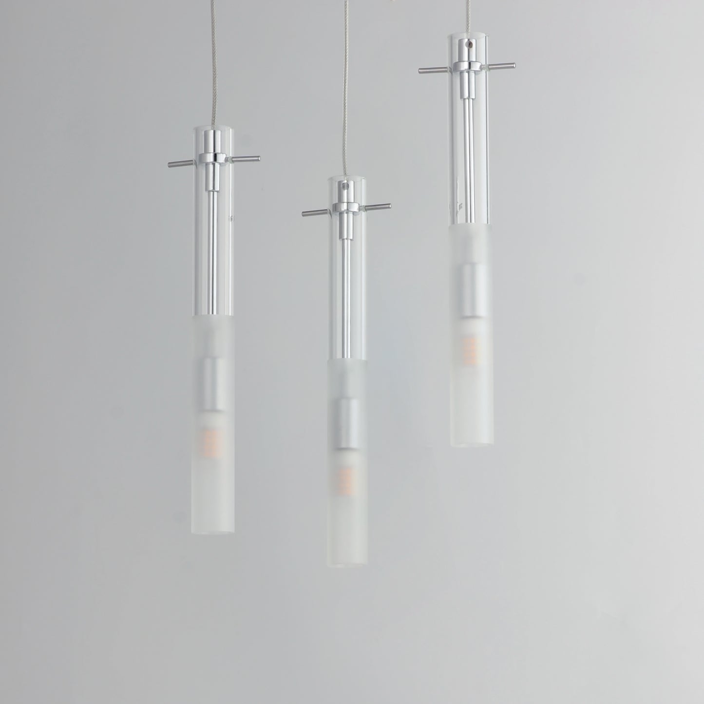 Pipette 3-Light LED Pendant Polished Chrome by ET2
