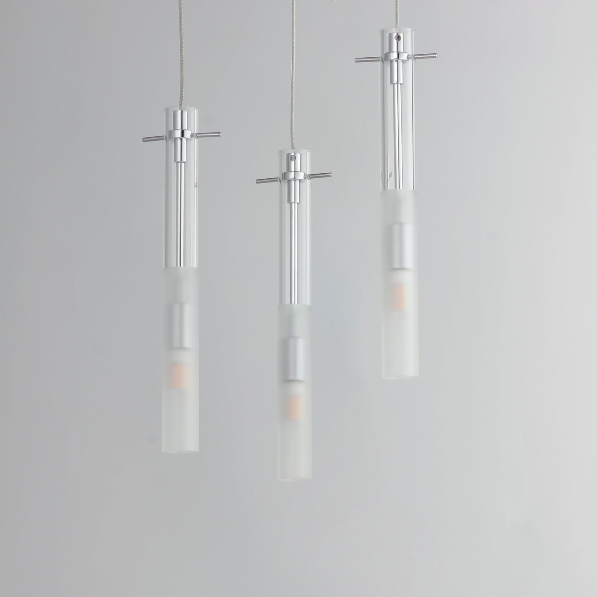 Pipette 3-Light LED Pendant Polished Chrome by ET2