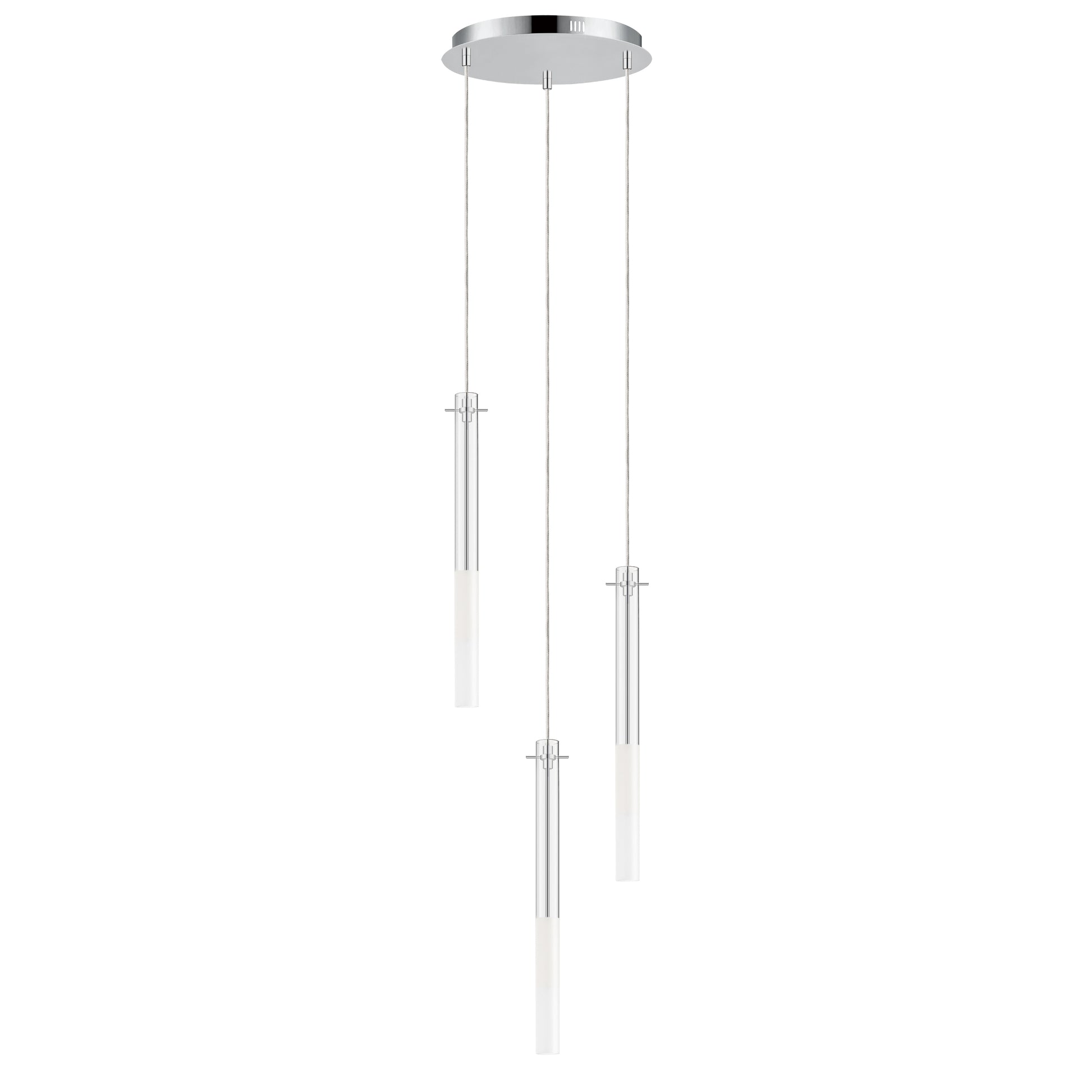 Pipette 3-Light LED Pendant Polished Chrome by ET2