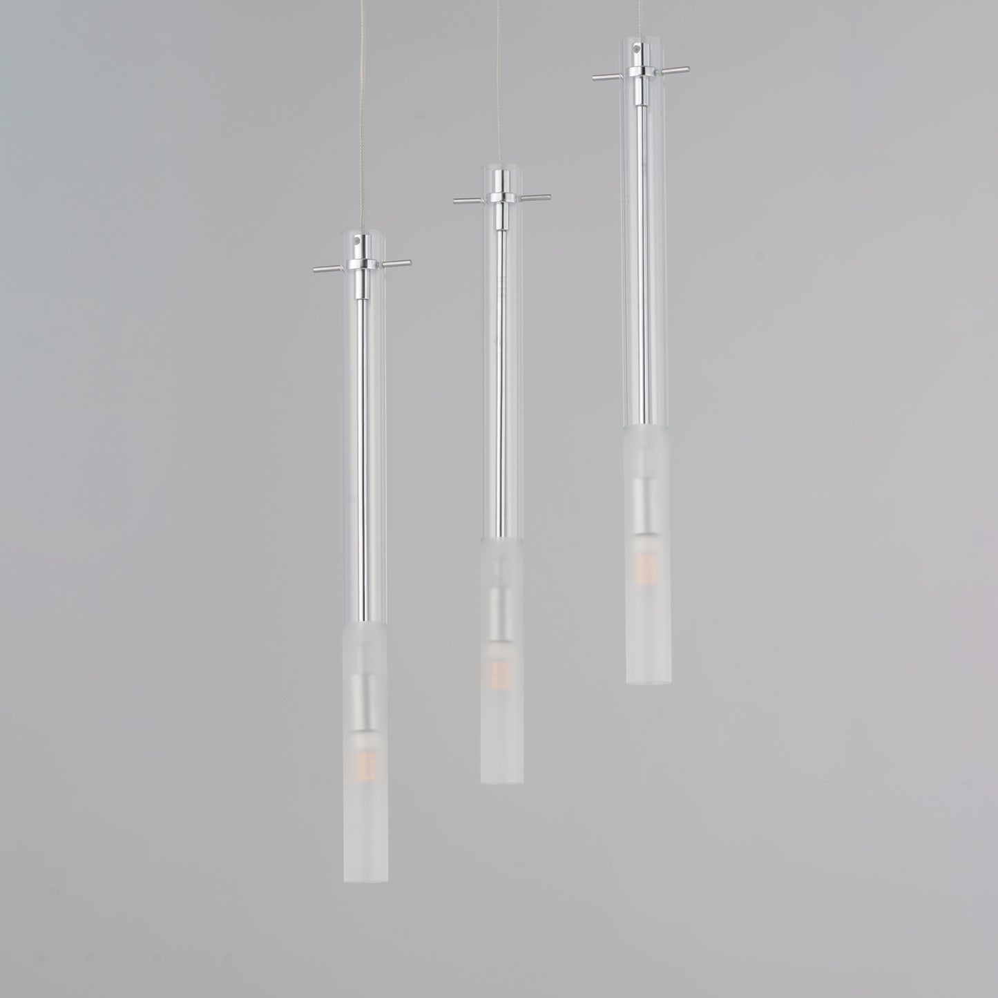 Pipette 3-Light LED Pendant Polished Chrome by ET2