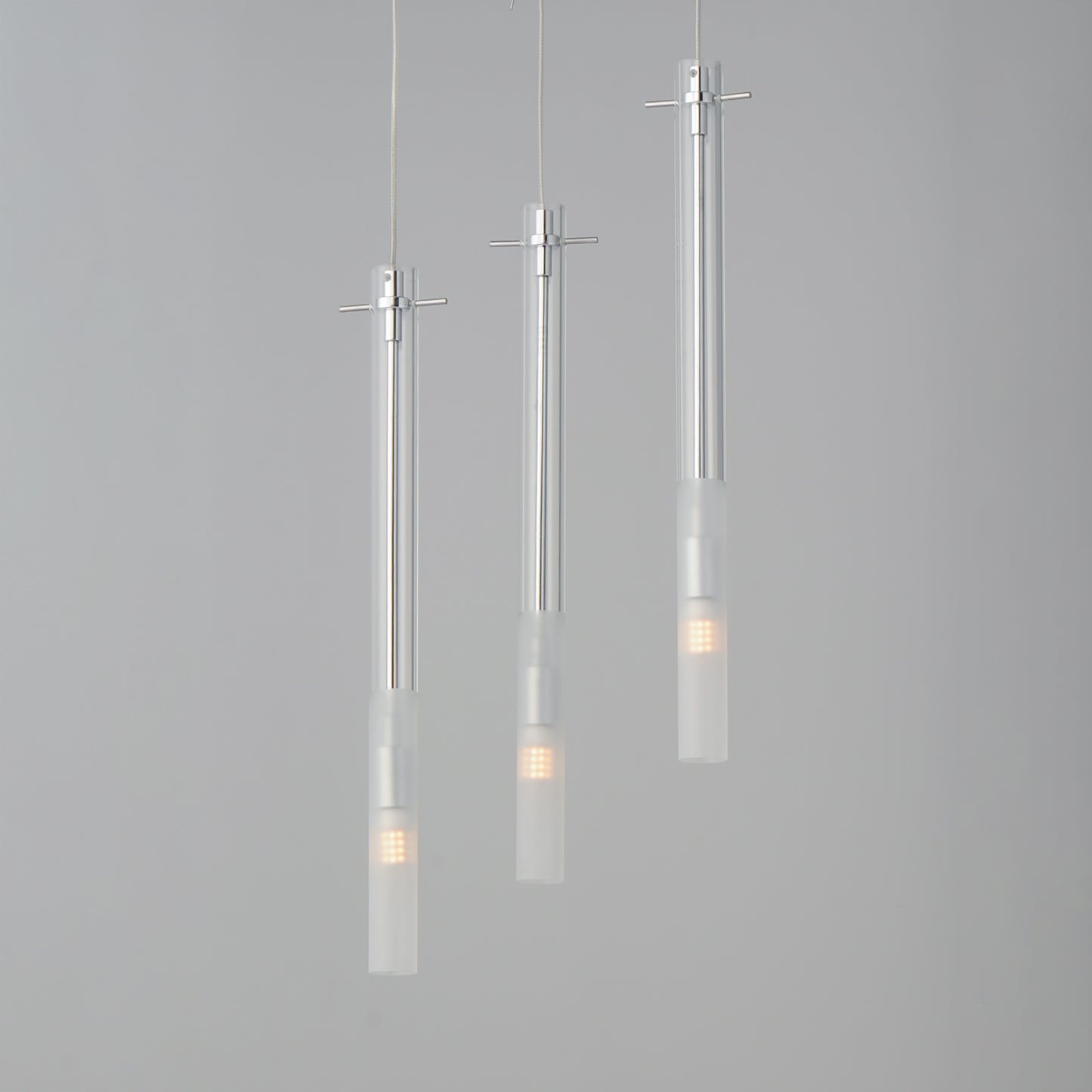 Pipette 3-Light LED Pendant Polished Chrome by ET2