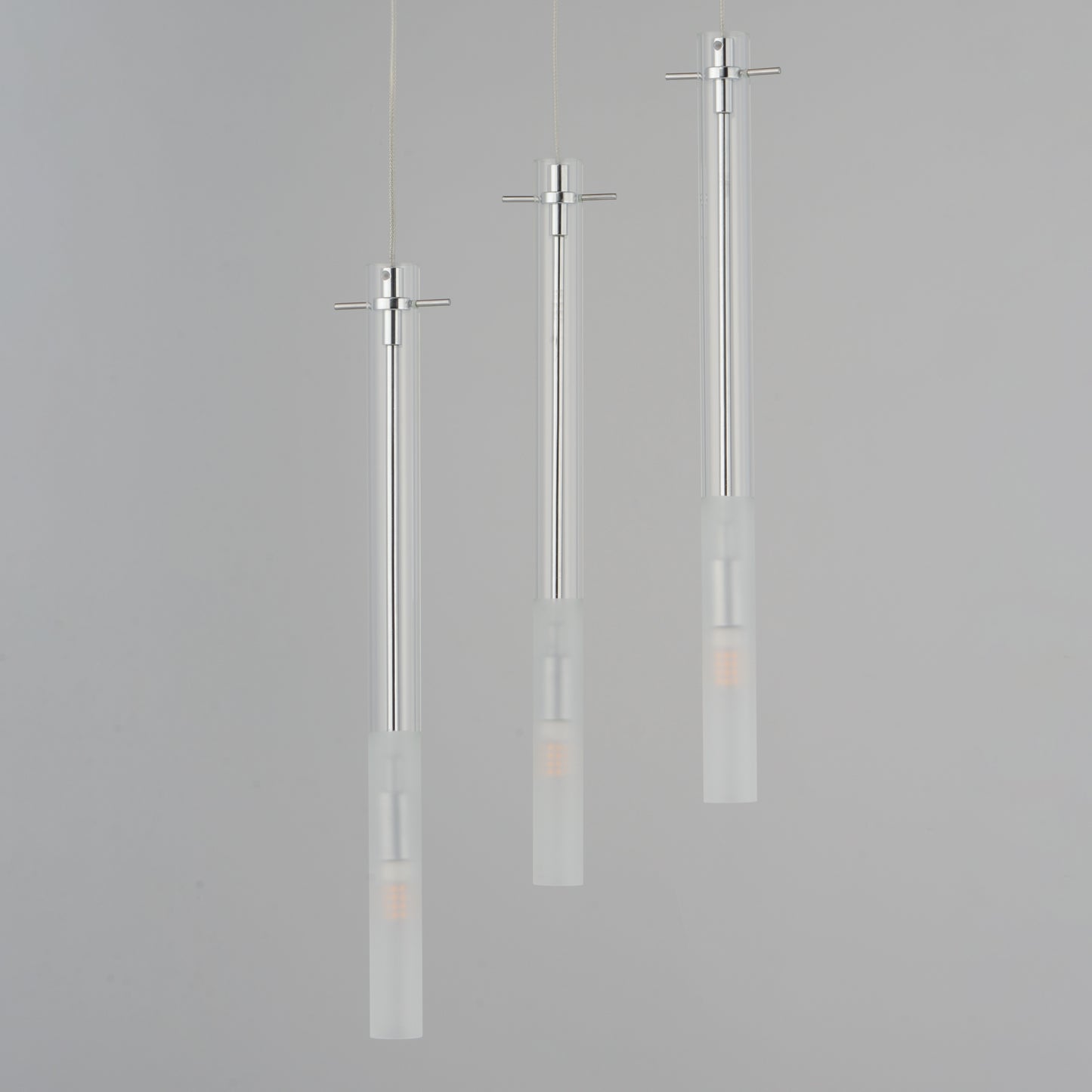 Pipette 3-Light LED Pendant Polished Chrome by ET2