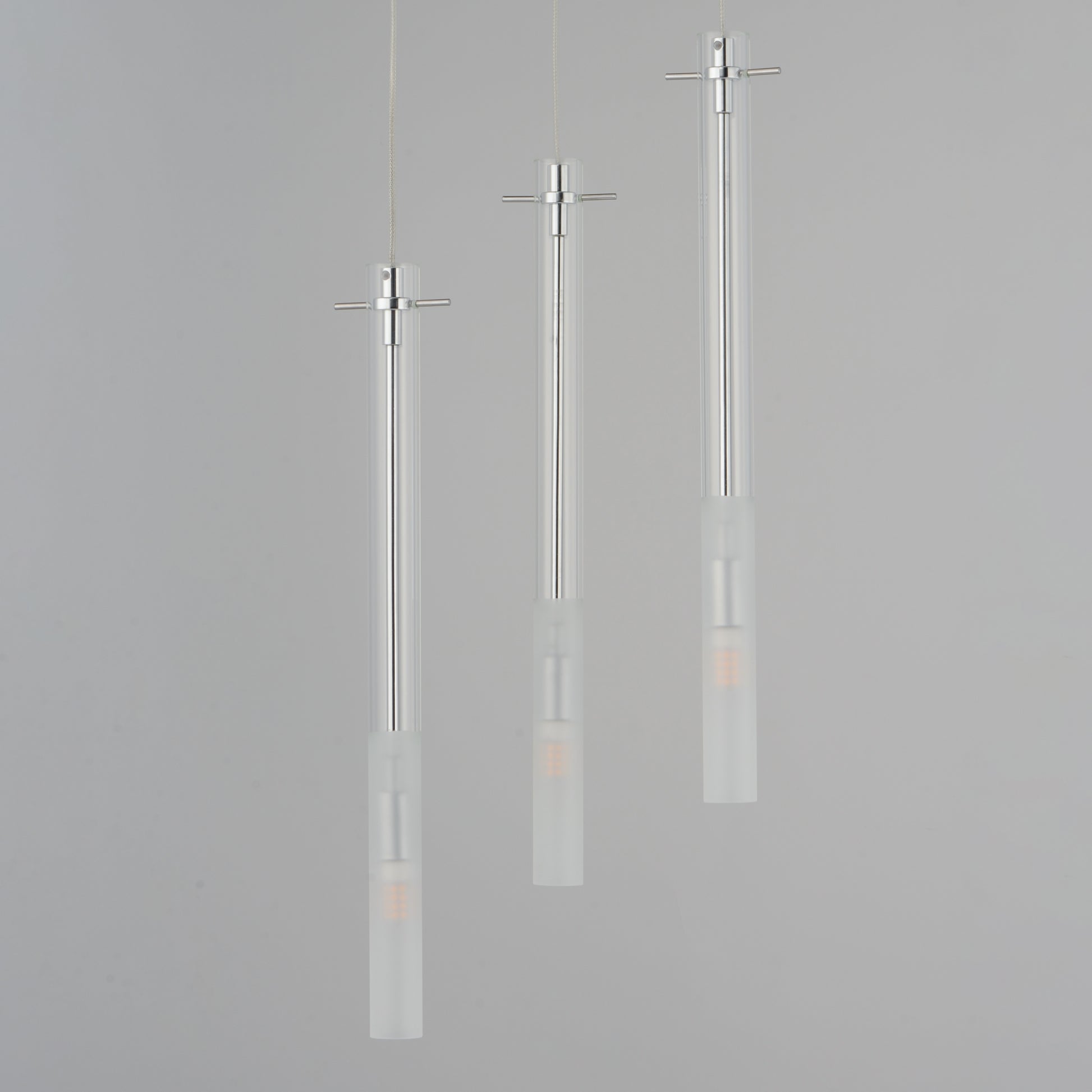 Pipette 3-Light LED Pendant Polished Chrome by ET2