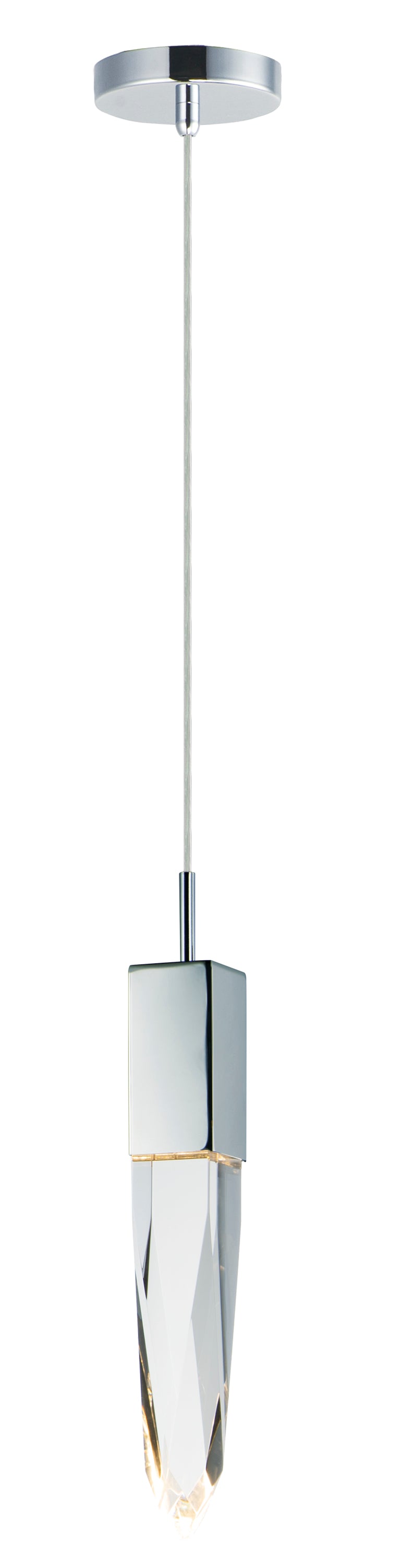 Quartz LED Pendant Polished Chrome by ET2