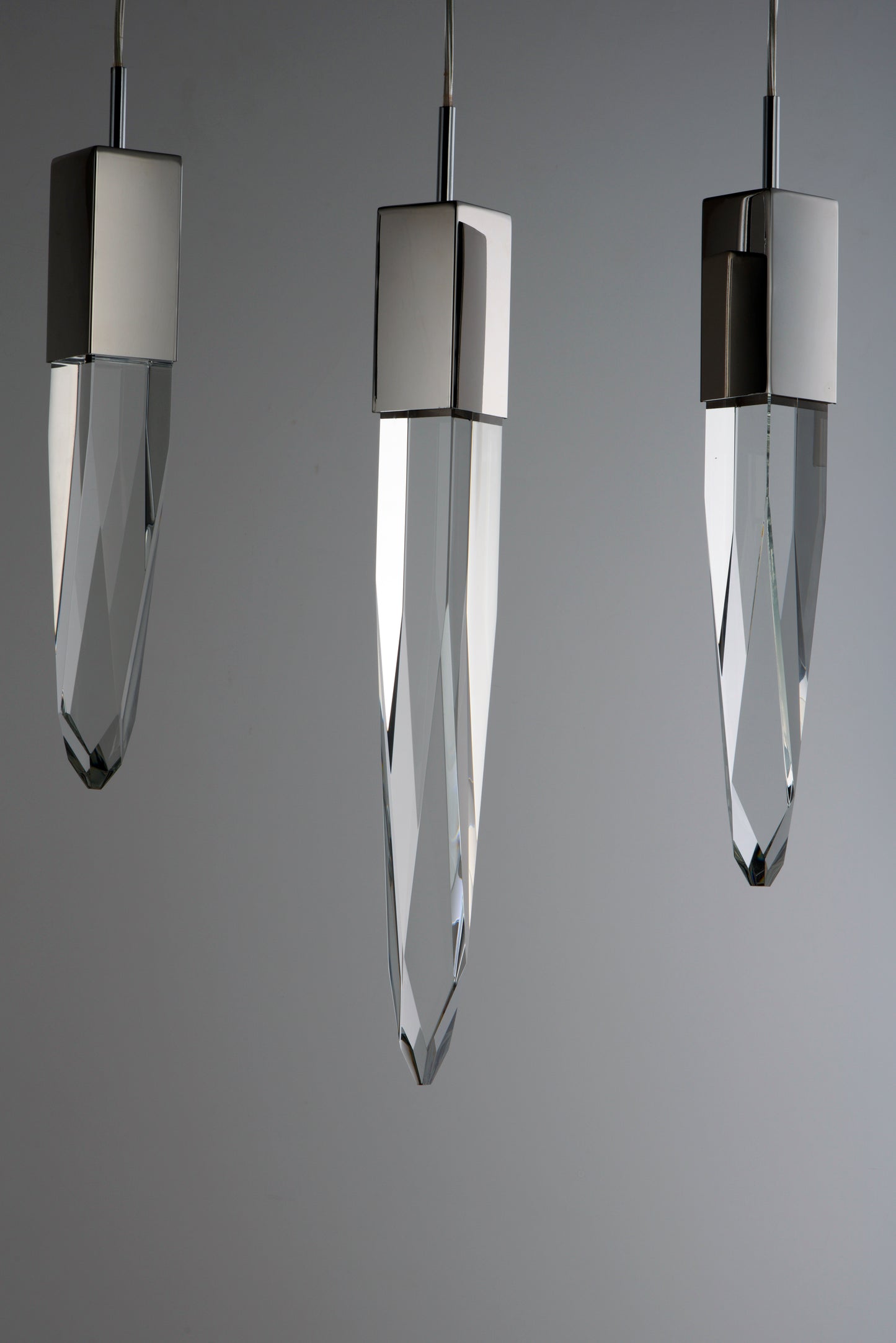 Quartz 3-Light LED Pendant Polished Chrome by ET2