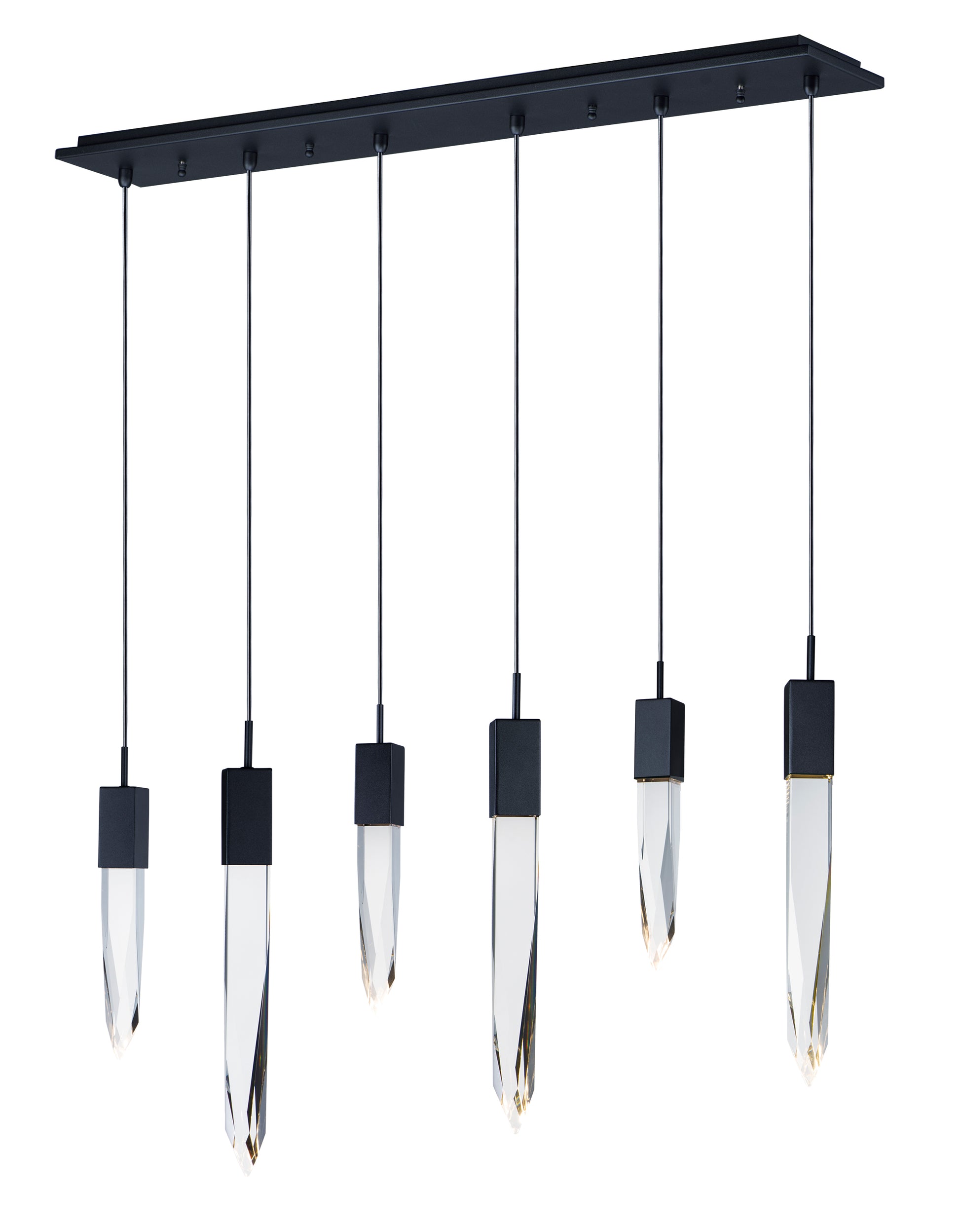 Quartz 6-Light LED Pendant Black by ET2