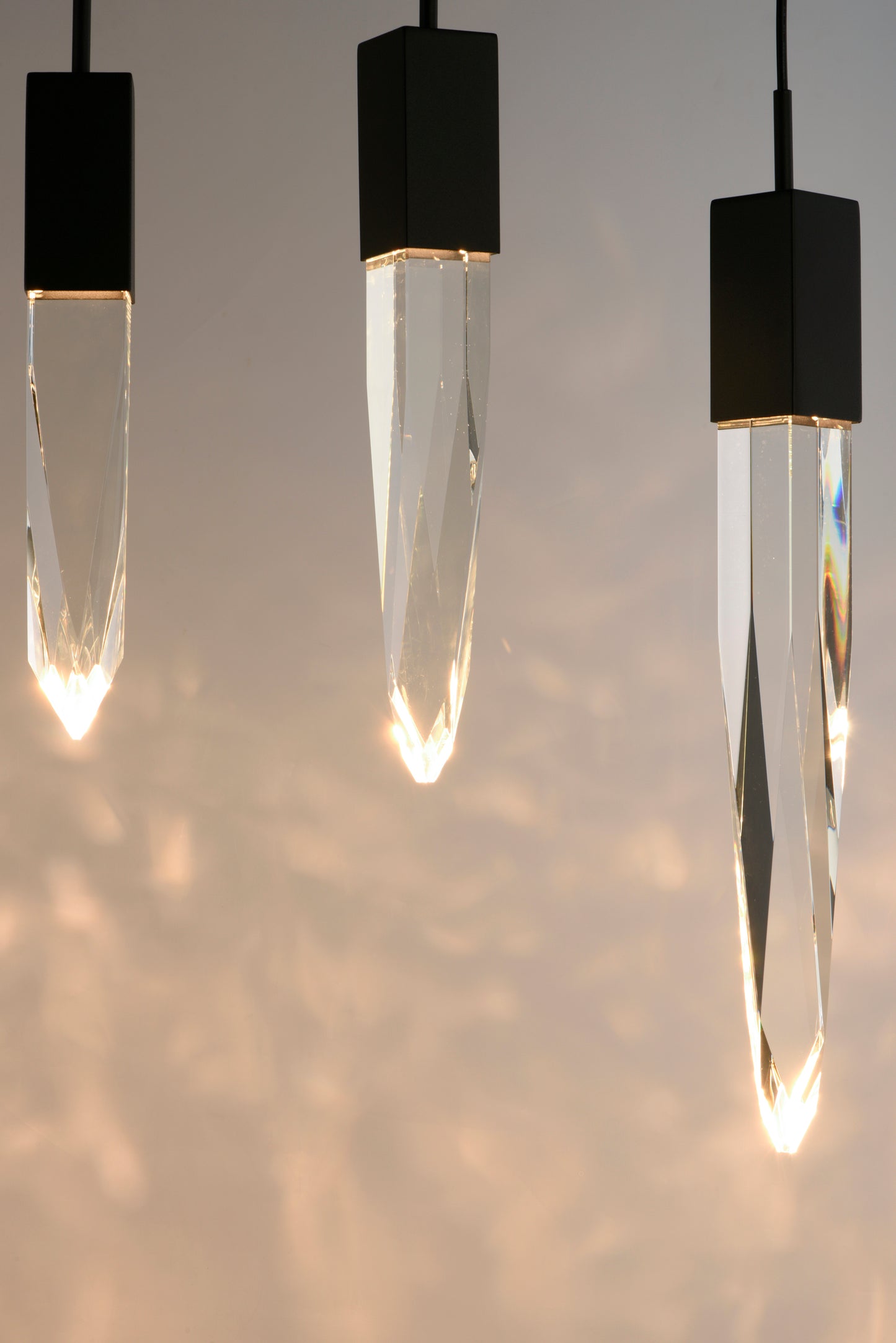 Quartz 9-Light LED Pendant Black by ET2
