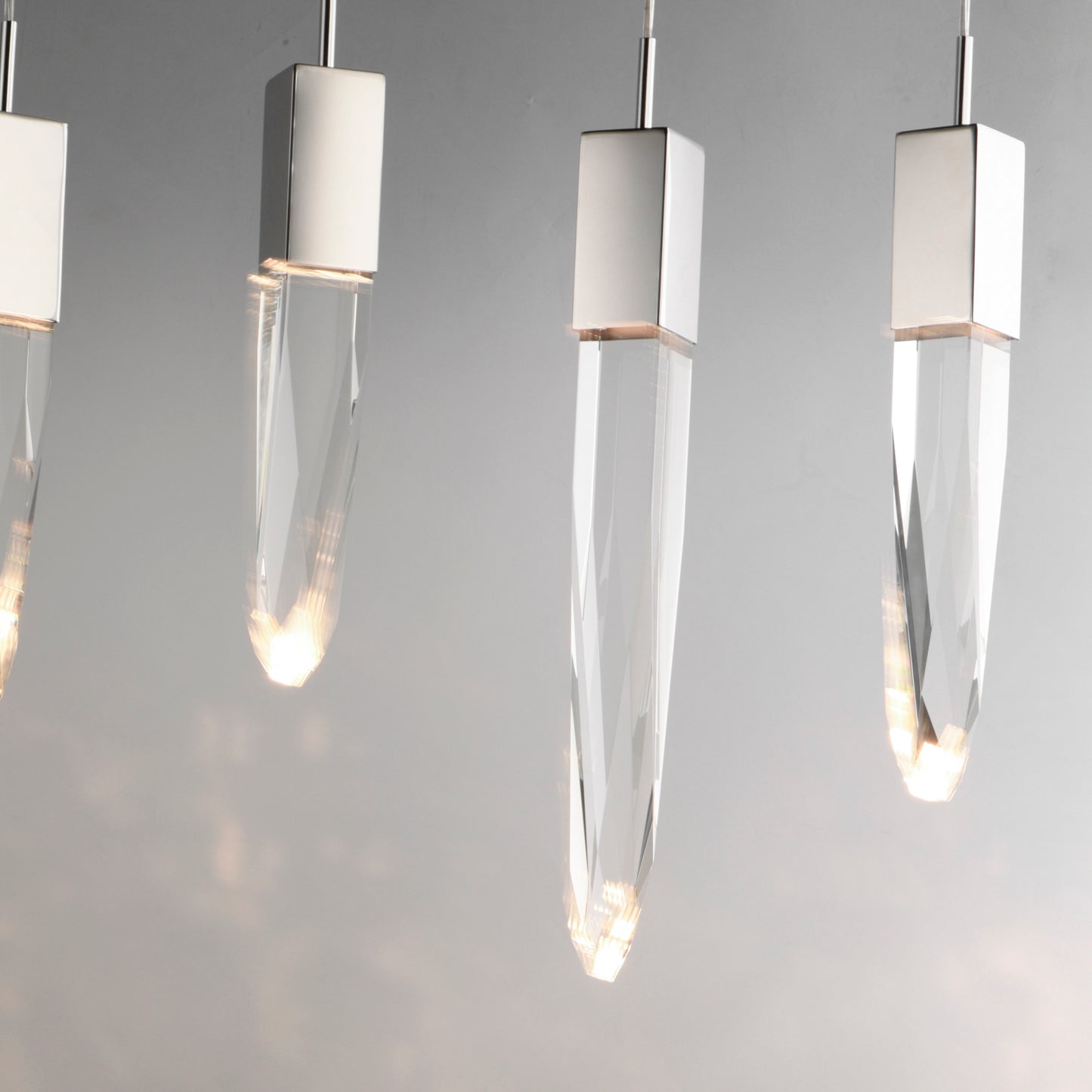 Quartz 12-Light LED Pendant Polished Chrome by ET2