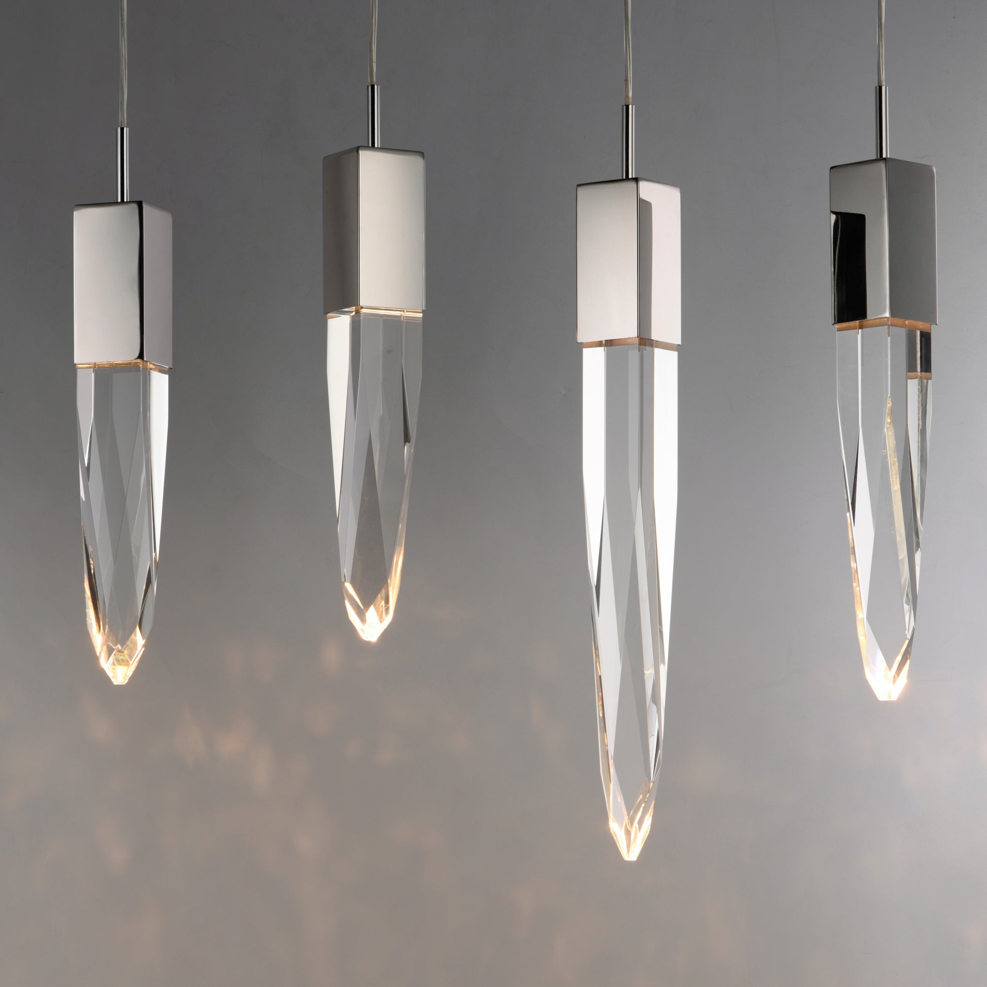 Quartz 12-Light LED Pendant Polished Chrome by ET2