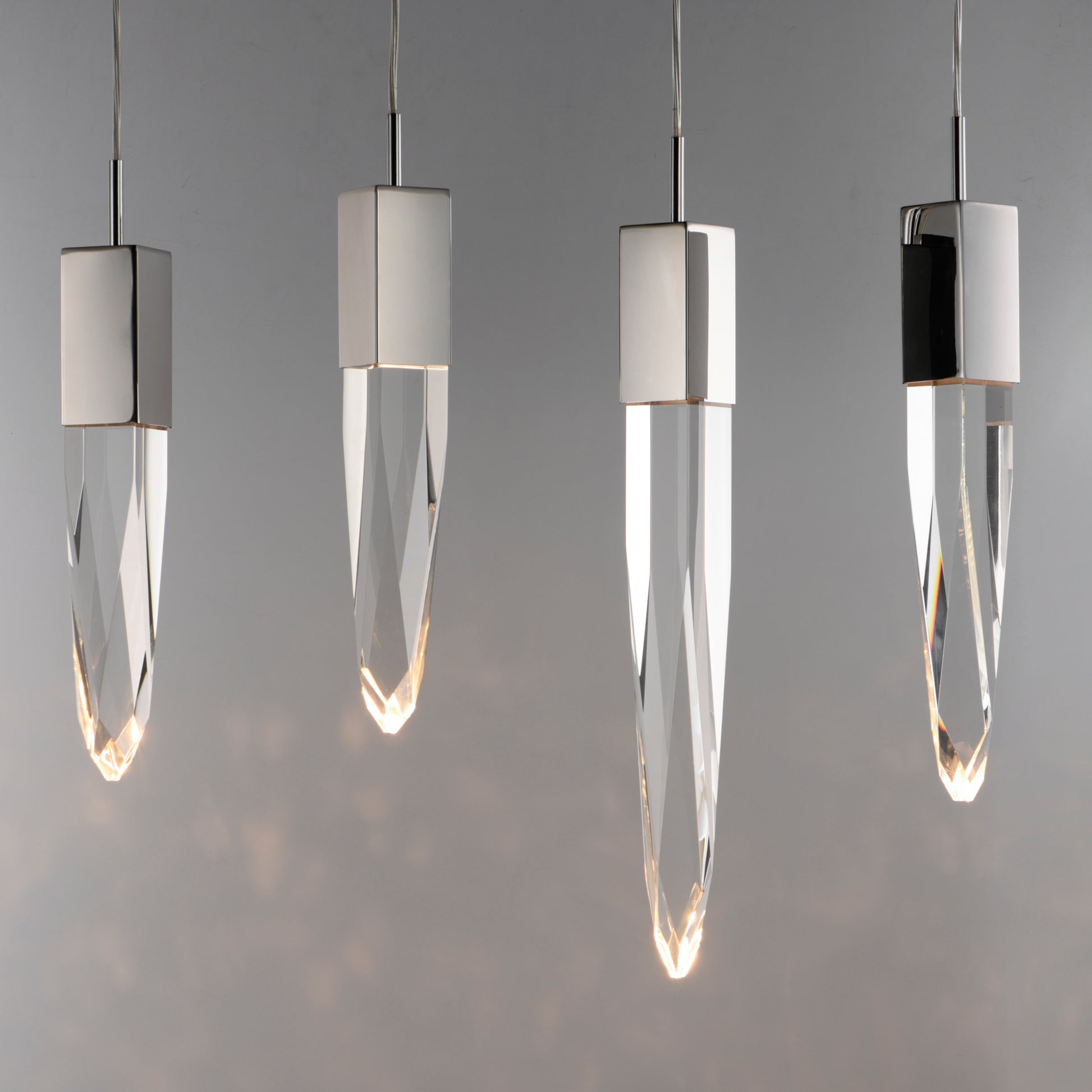 Quartz 12-Light LED Pendant Polished Chrome by ET2