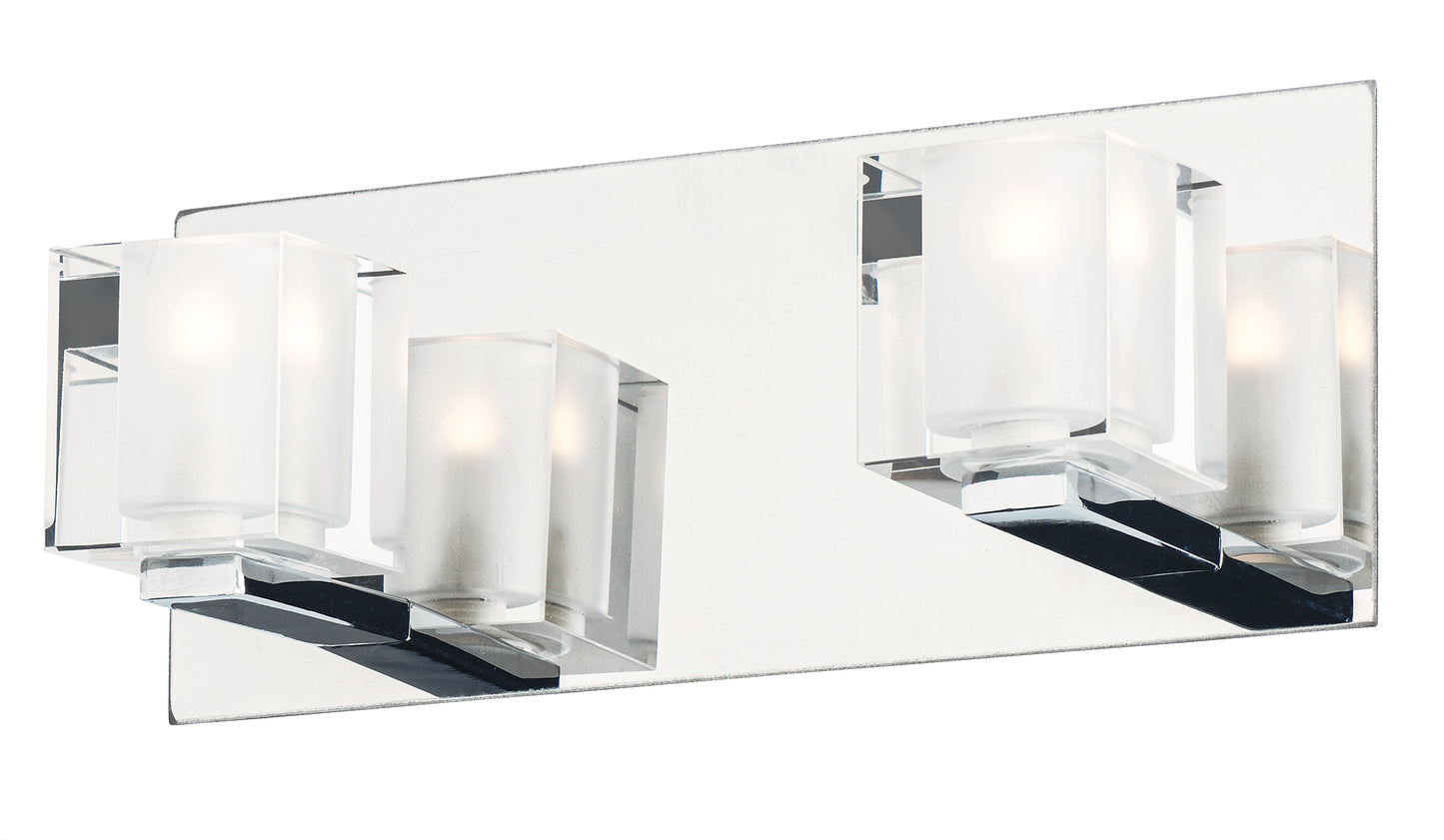 Blocs 2-Light LED Wall Sconce Polished Chrome by ET2
