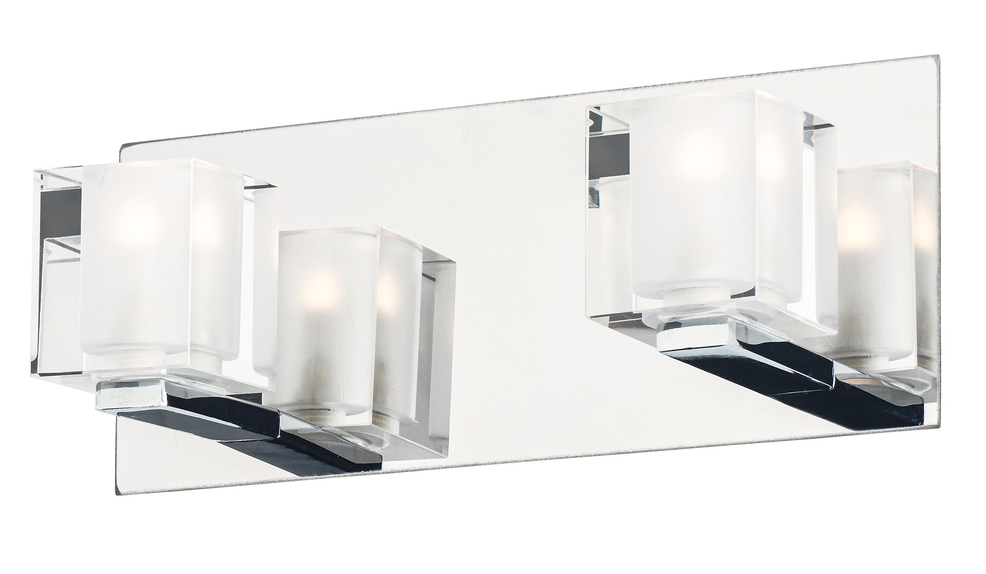 Blocs 2-Light LED Wall Sconce Polished Chrome by ET2