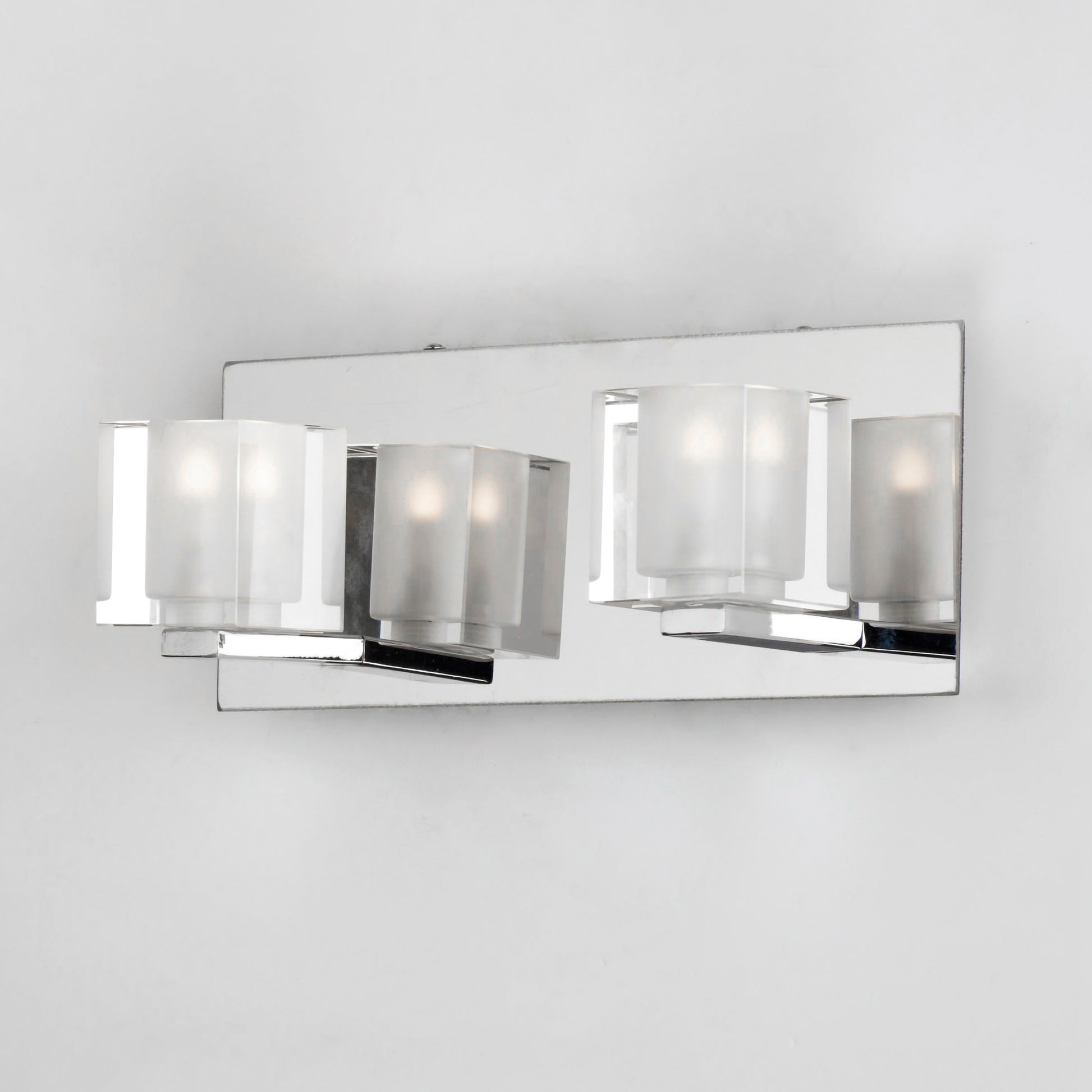 Blocs 2-Light LED Wall Sconce Polished Chrome by ET2