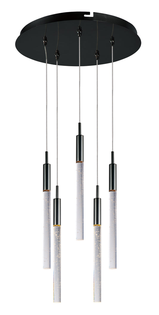 Scepter 5-Light LED Pendant Black Chrome by ET2