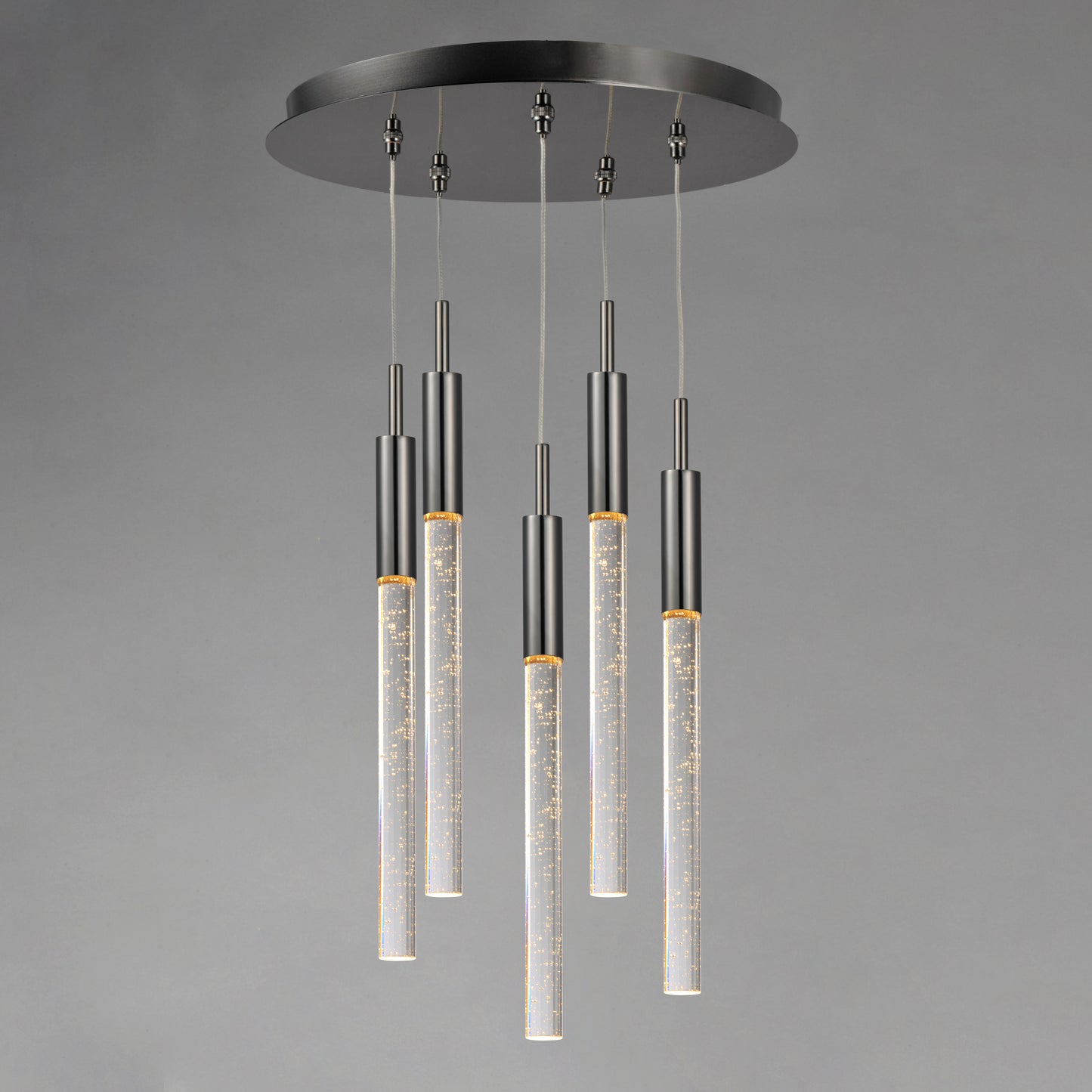 Scepter 5-Light LED Pendant Black Chrome by ET2