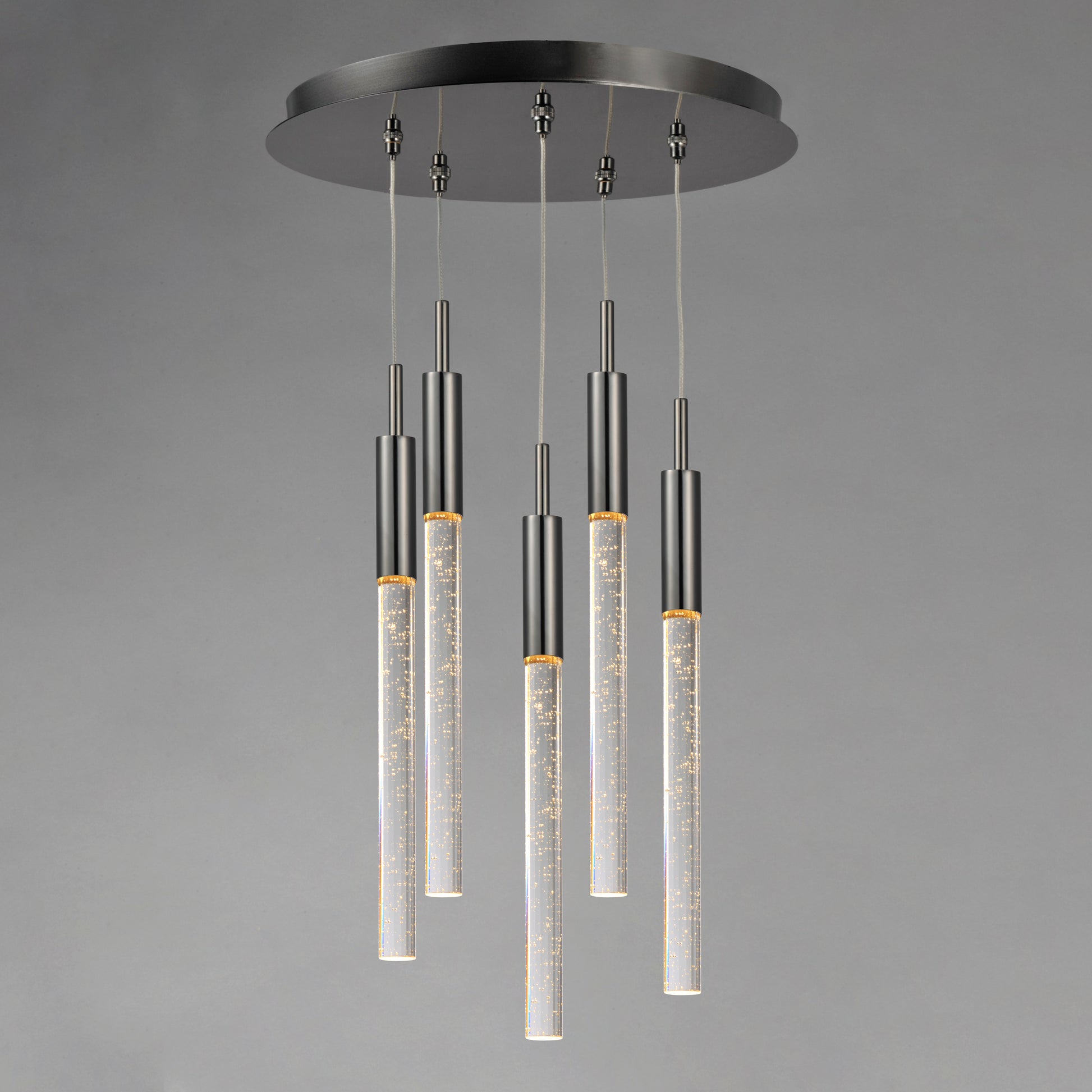 Scepter 5-Light LED Pendant Black Chrome by ET2