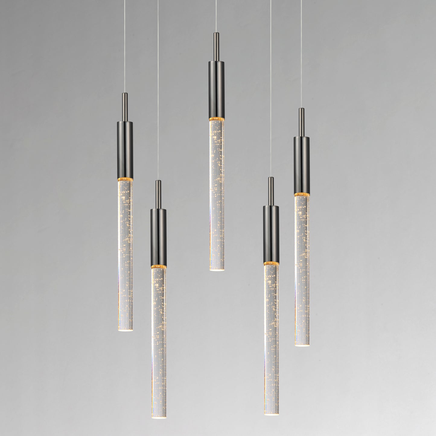 Scepter 5-Light LED Pendant Black Chrome by ET2