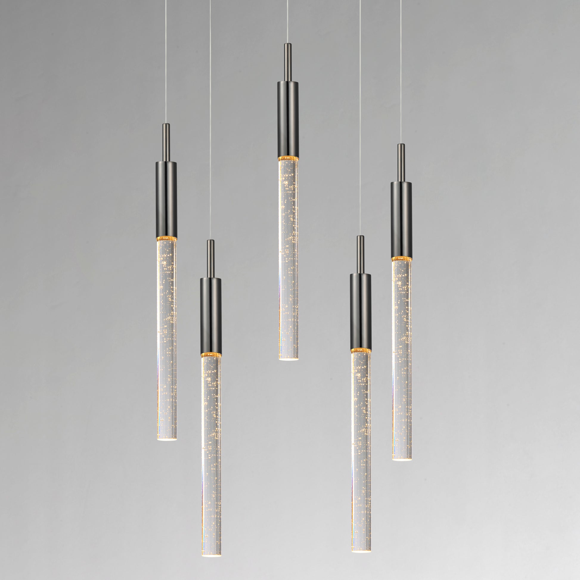 Scepter 5-Light LED Pendant Black Chrome by ET2