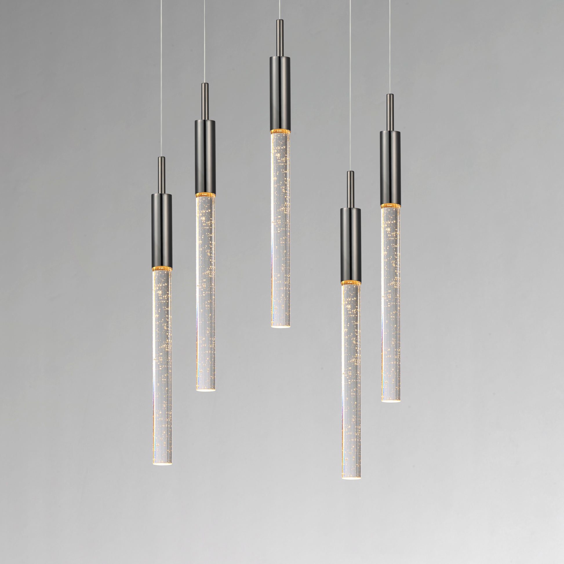 Scepter 5-Light LED Pendant Black Chrome by ET2