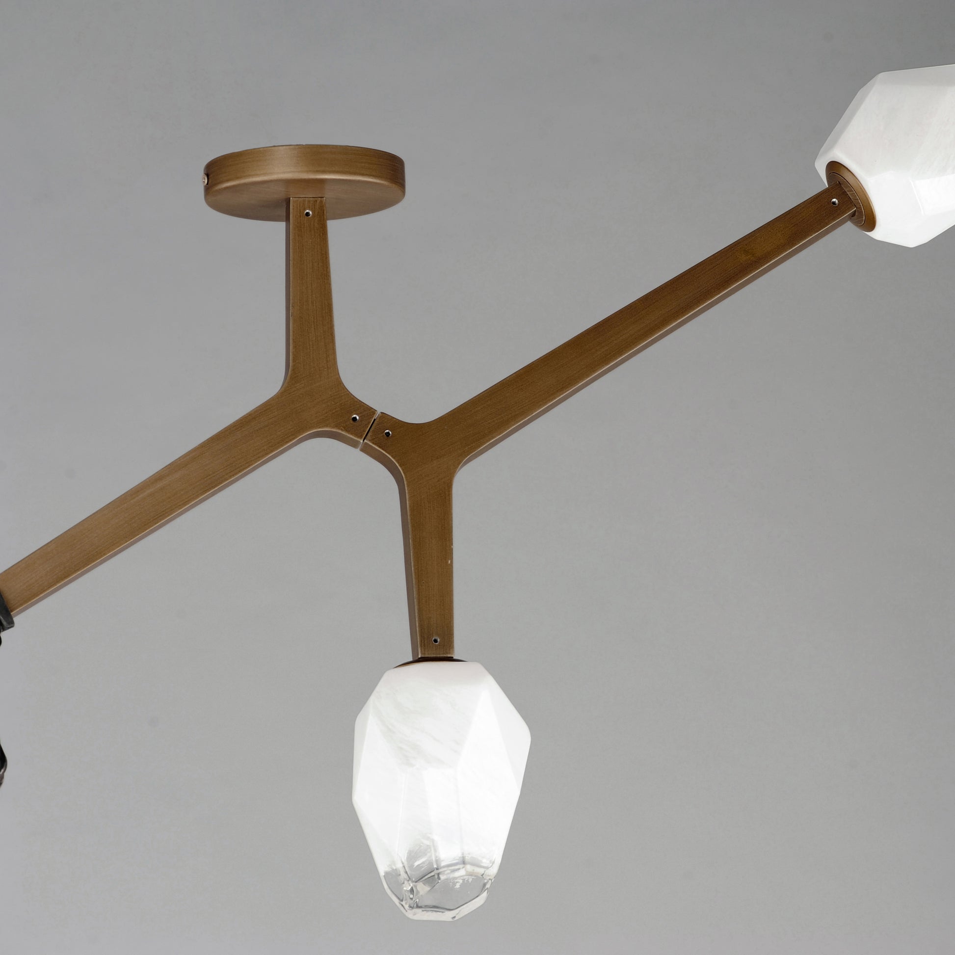 Blossom 3-Light LED Flush Mount Natural Aged Brass by ET2