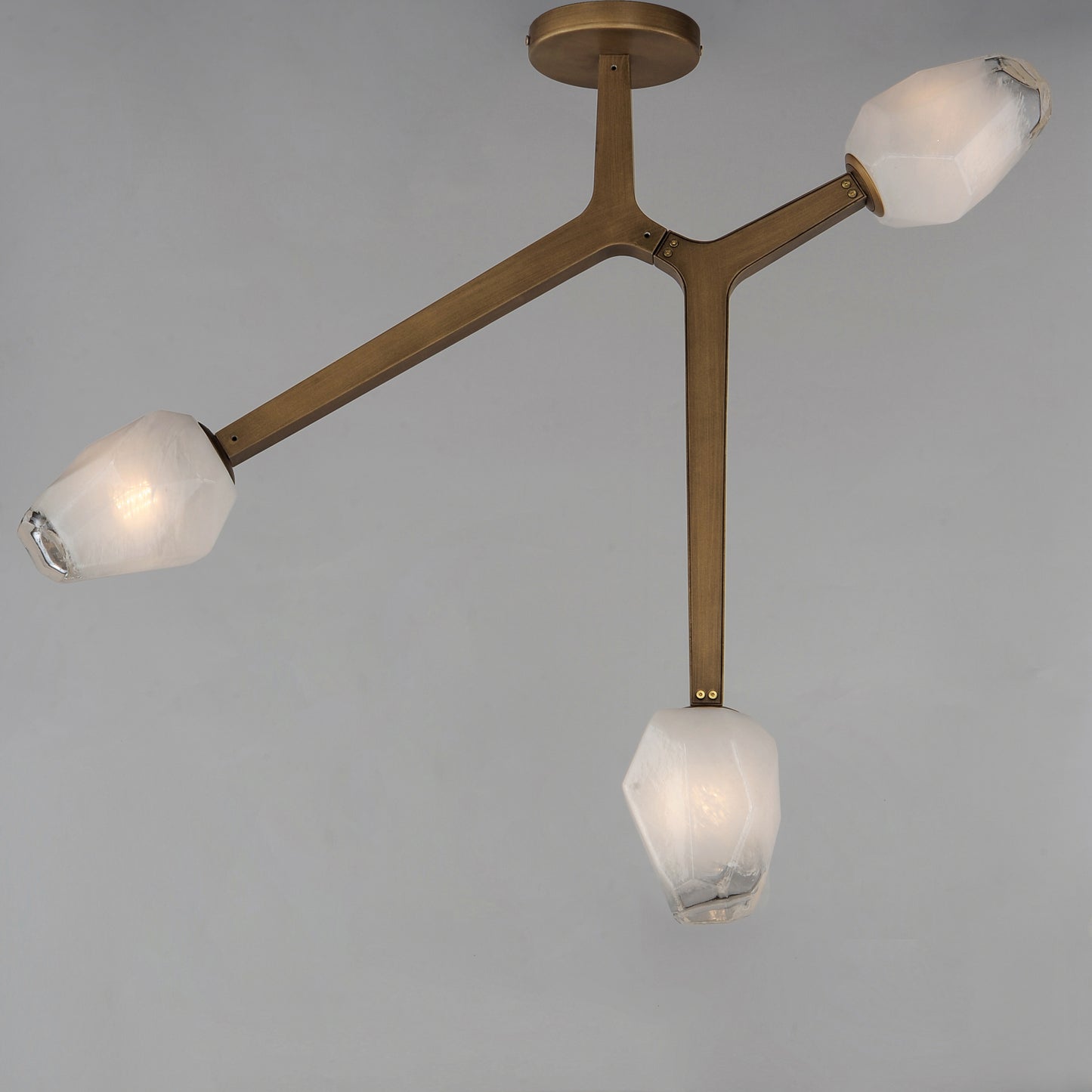 Blossom 3-Light LED Flush Mount Natural Aged Brass by ET2