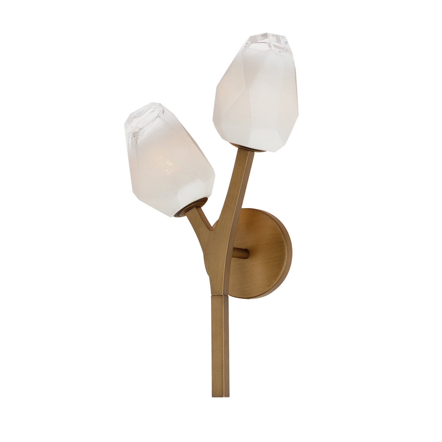 Blossom 2-Light LED Wall Sconce Natural Aged Brass by ET2