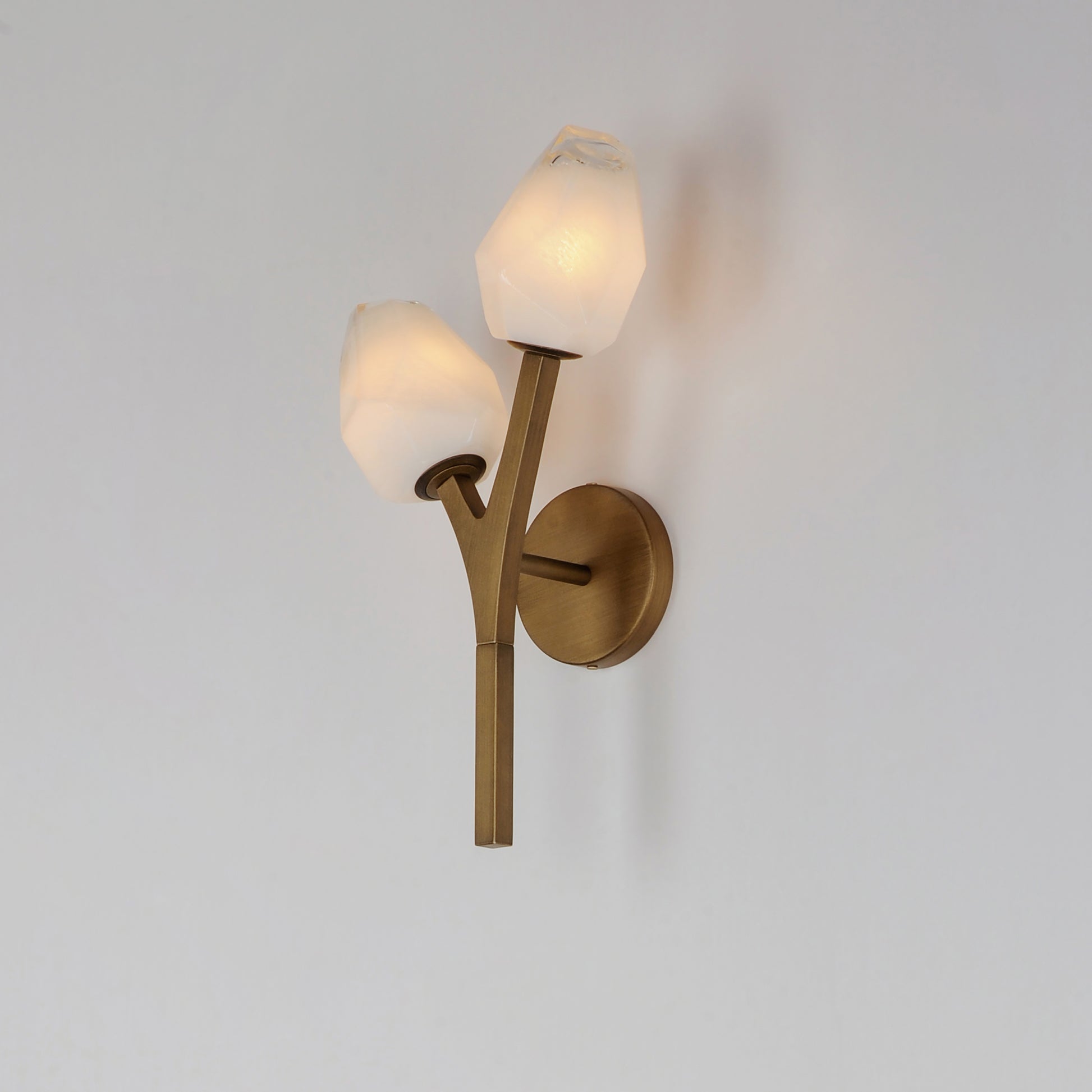 Blossom 2-Light LED Wall Sconce Natural Aged Brass by ET2