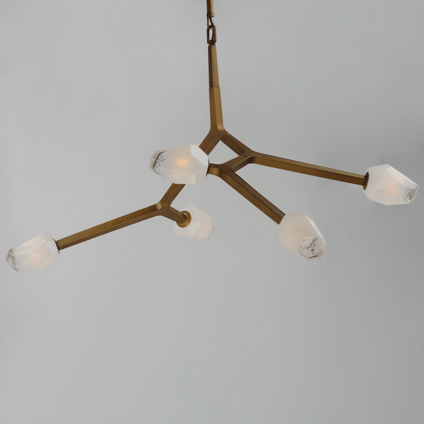 Blossom 5-Light LED Pendant Natural Aged Brass by ET2