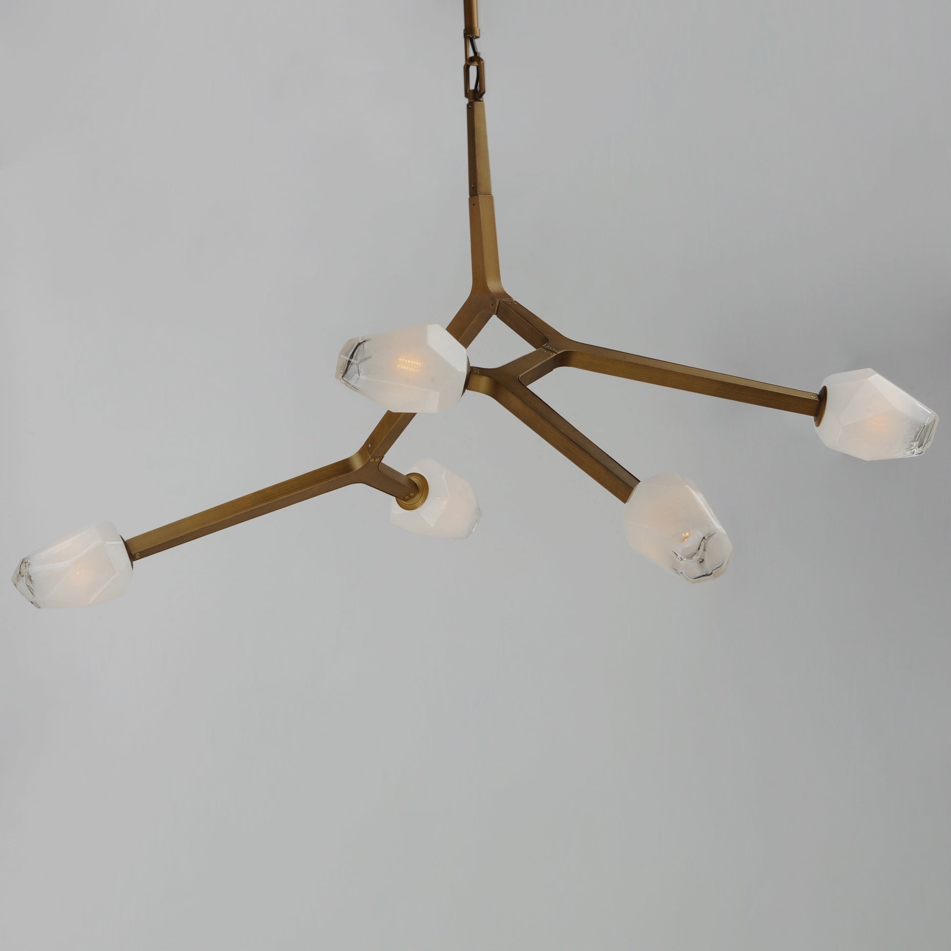 Blossom 5-Light LED Pendant Natural Aged Brass by ET2
